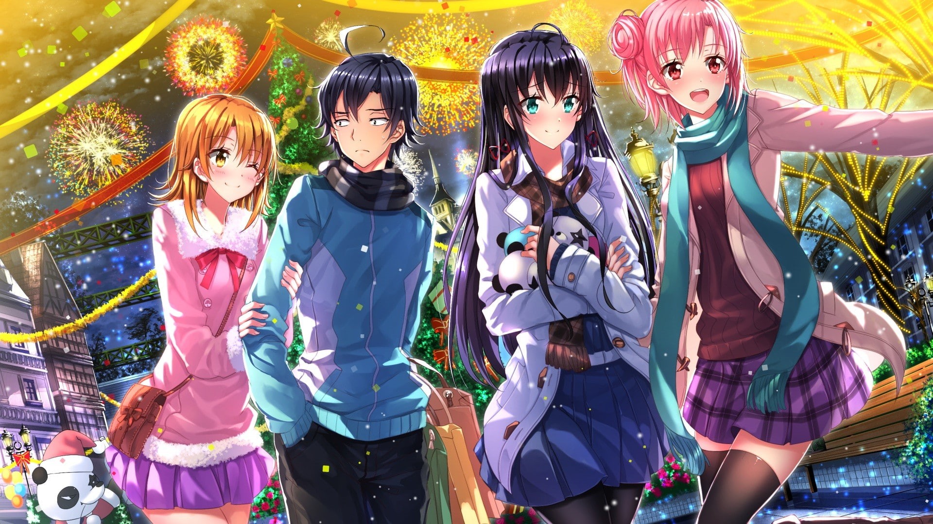 Yahari Ore no Seishun Love Comedy wa Machigatteiru, Yukinoshita Yukino, Swordsouls, anime, Hikigaya Hachiman, Yuigahama Yui, 1080P, HD Wallpaper
