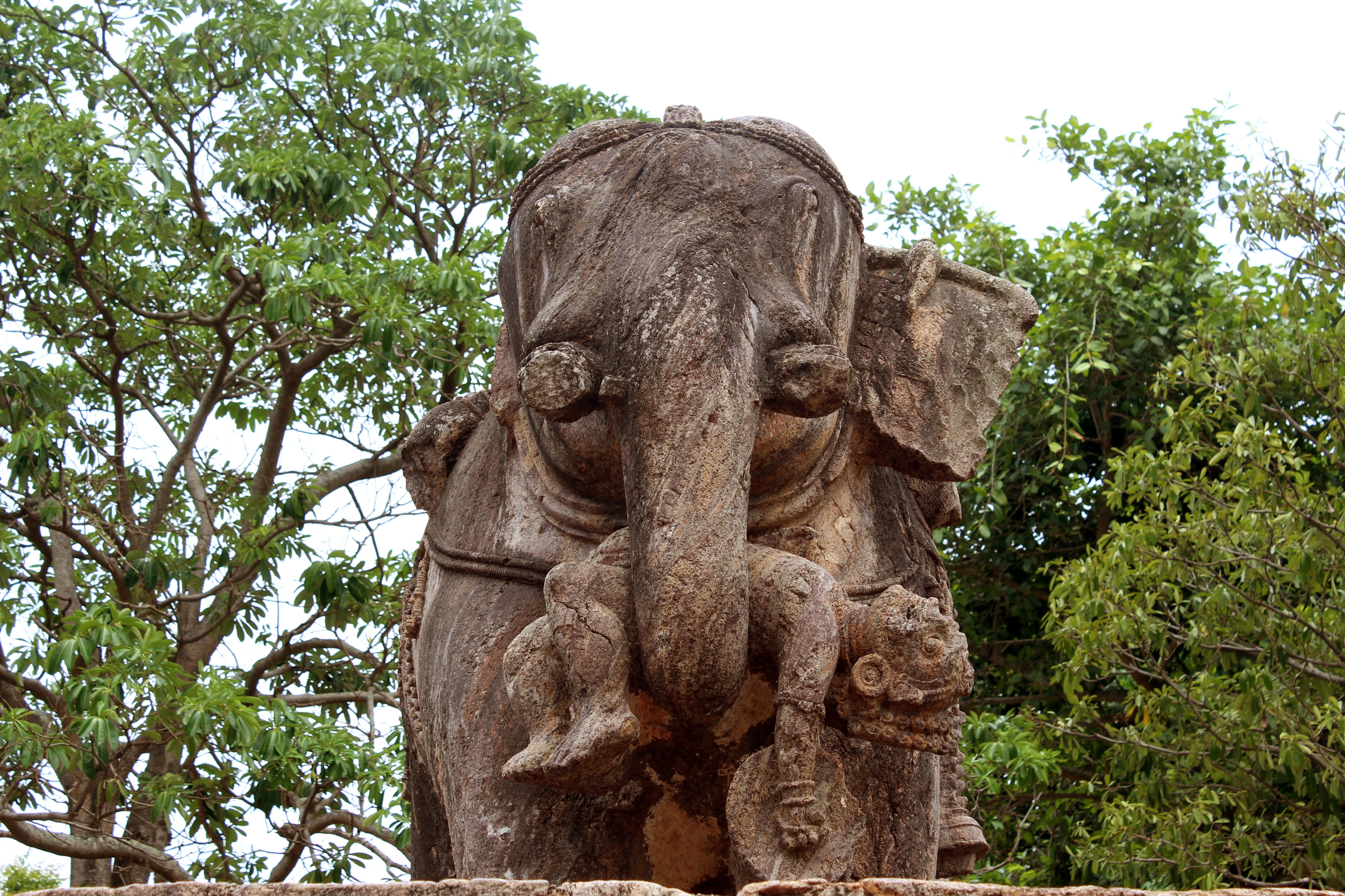 ornate, outdoors, elephant, sculpture, 5K, heritage, craft, bhubaneswar, people, human representation, culture, traditional, day, nature, tree, monument, HD Wallpaper