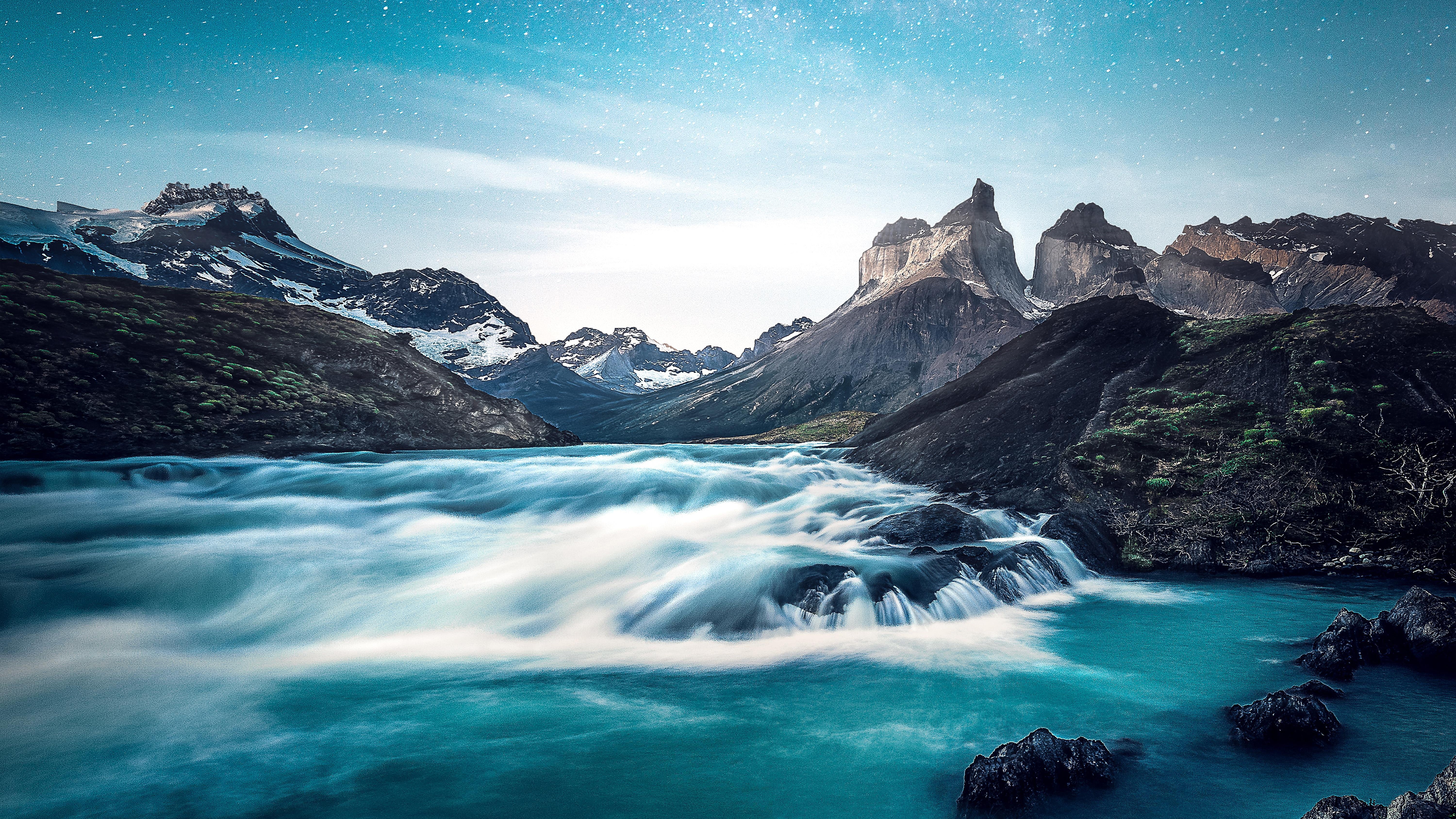 sea, River, nature, outdoors, environment, water, 5K, k, rock formation, solid, Stream, scenics - nature, rock - object, rock, beauty in nature, sky, motion, HD Wallpaper