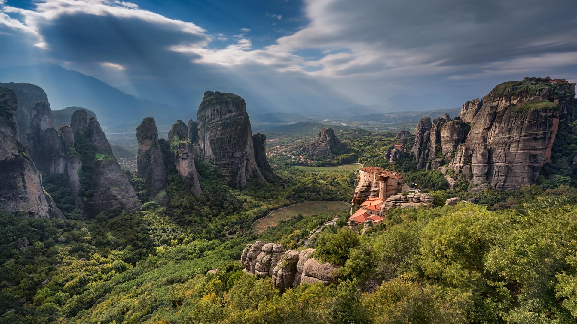 megalith, park, architecture, defensive structure, stone, rocks, stone wall, grass, outdoor, valley, castle, clouds, sky, landscape, memorial, mountains, HD Wallpaper