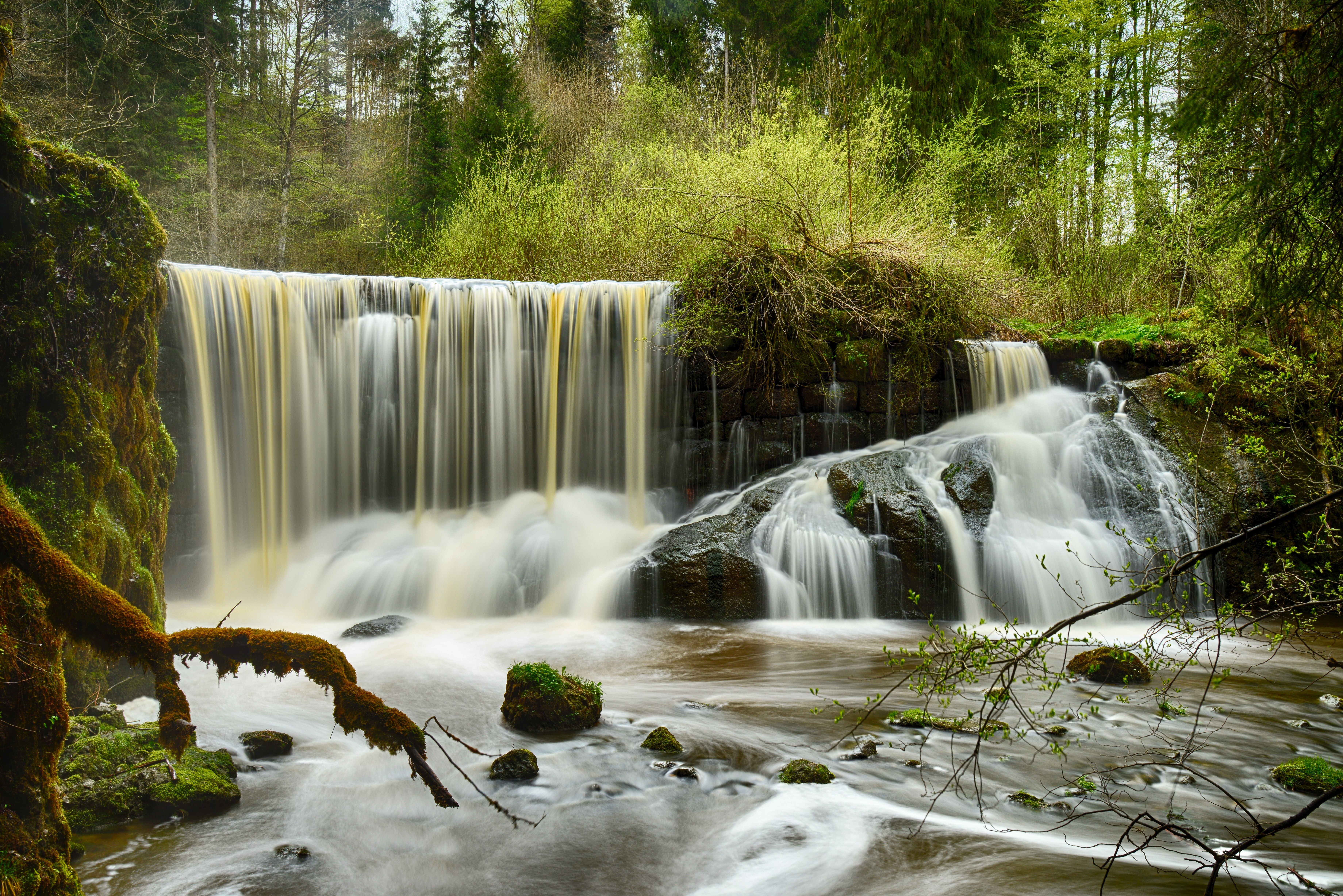 cascade, Nikon, falls, stream, Bach, Bayern, frozen, falling, river, thailand, scenics, green, tropical Rainforest, flow, nature, green Color, Nikkor, forest, HD Wallpaper