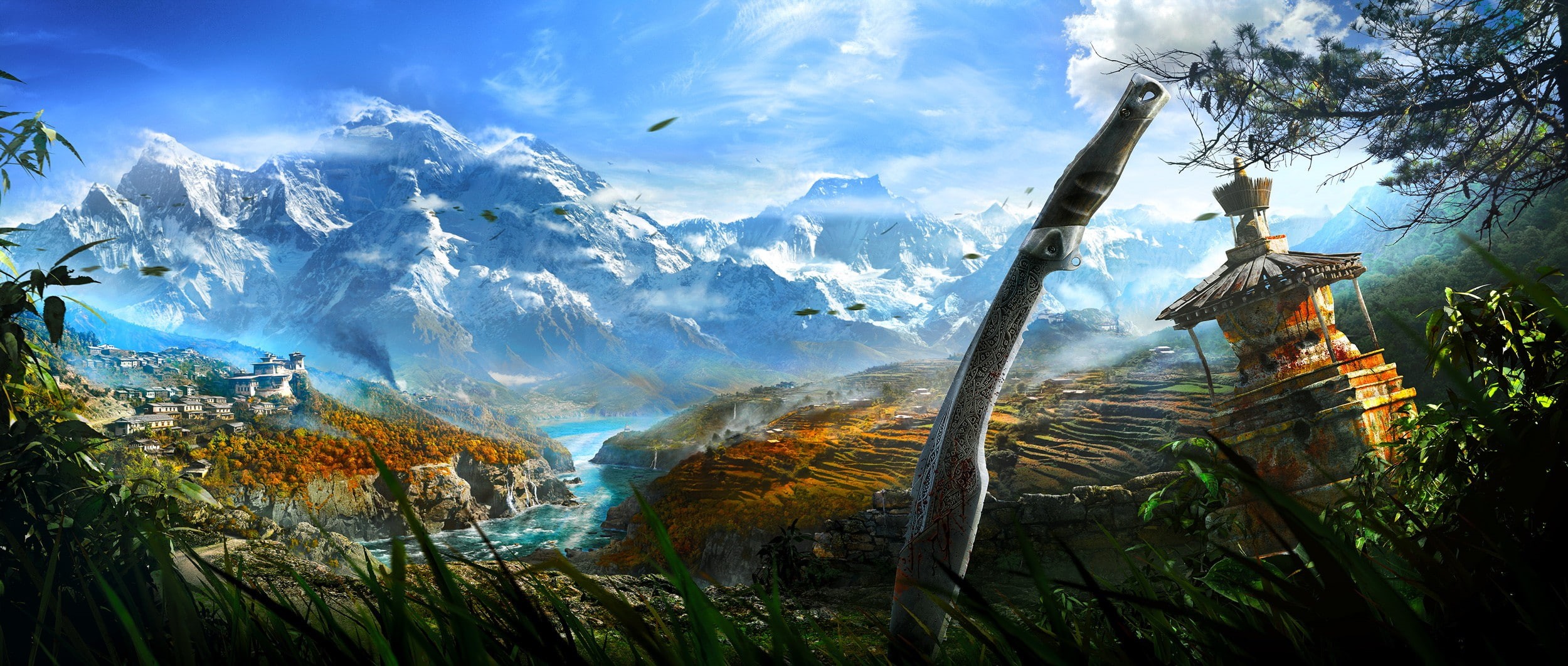 land, growth, beauty in nature, no people, nature, video games, Far Cry 4, landscape, day, mountain, scenics - nature, tranquil scene, 1080P, plant, tranquility, HD Wallpaper