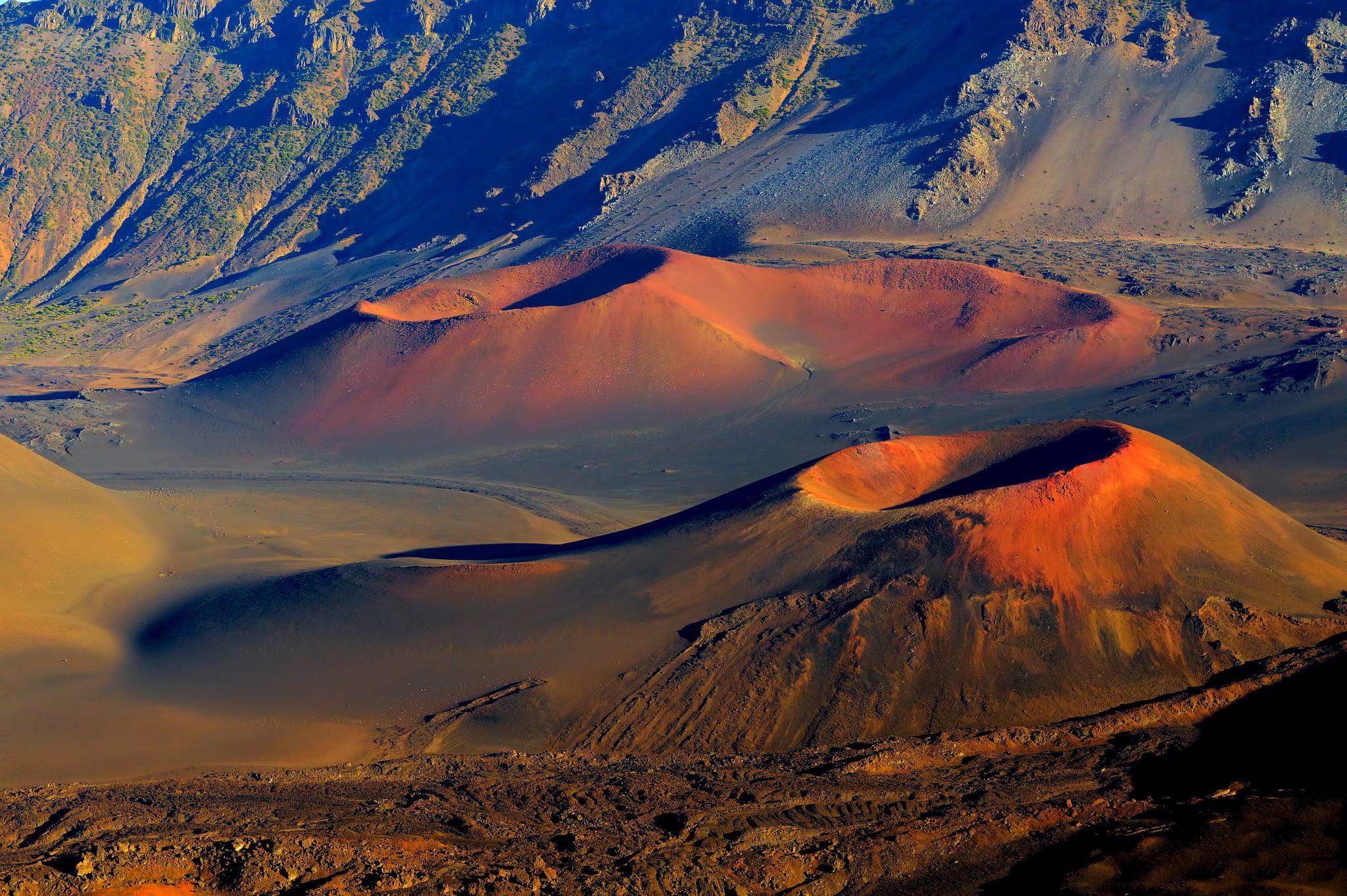 nature, outdoors, volcanoes, no people, physical geography, Hawaii, ice, mountain Range, day, valley, volcano, sky, sunset, mountain, adventure, scenics - nature, HD Wallpaper