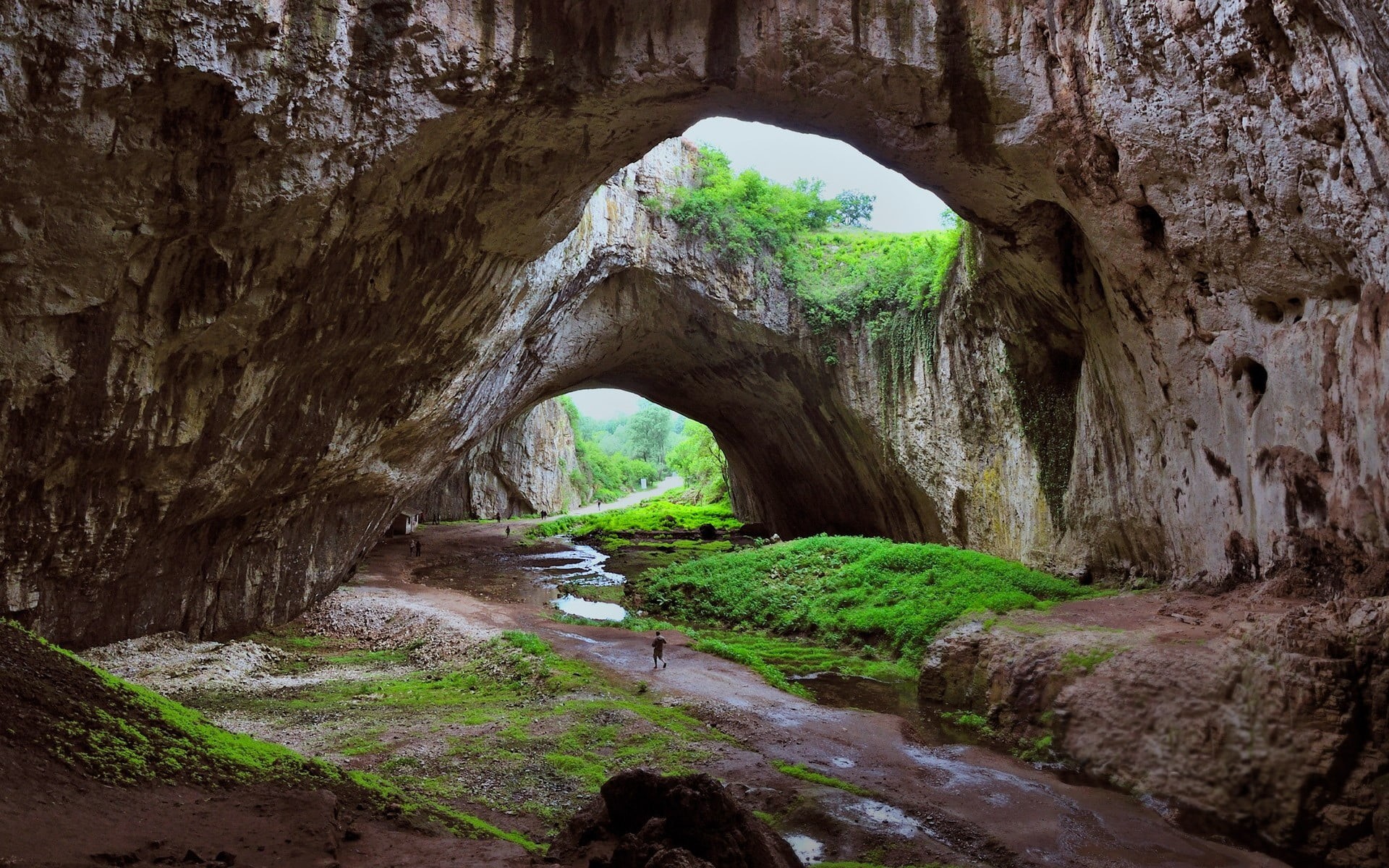 architecture, daytime, tunnel, tranquility, rock formation, day, river, water, beauty in nature, cave, bridge - man made structure, the way forward, rock - object, HD Wallpaper