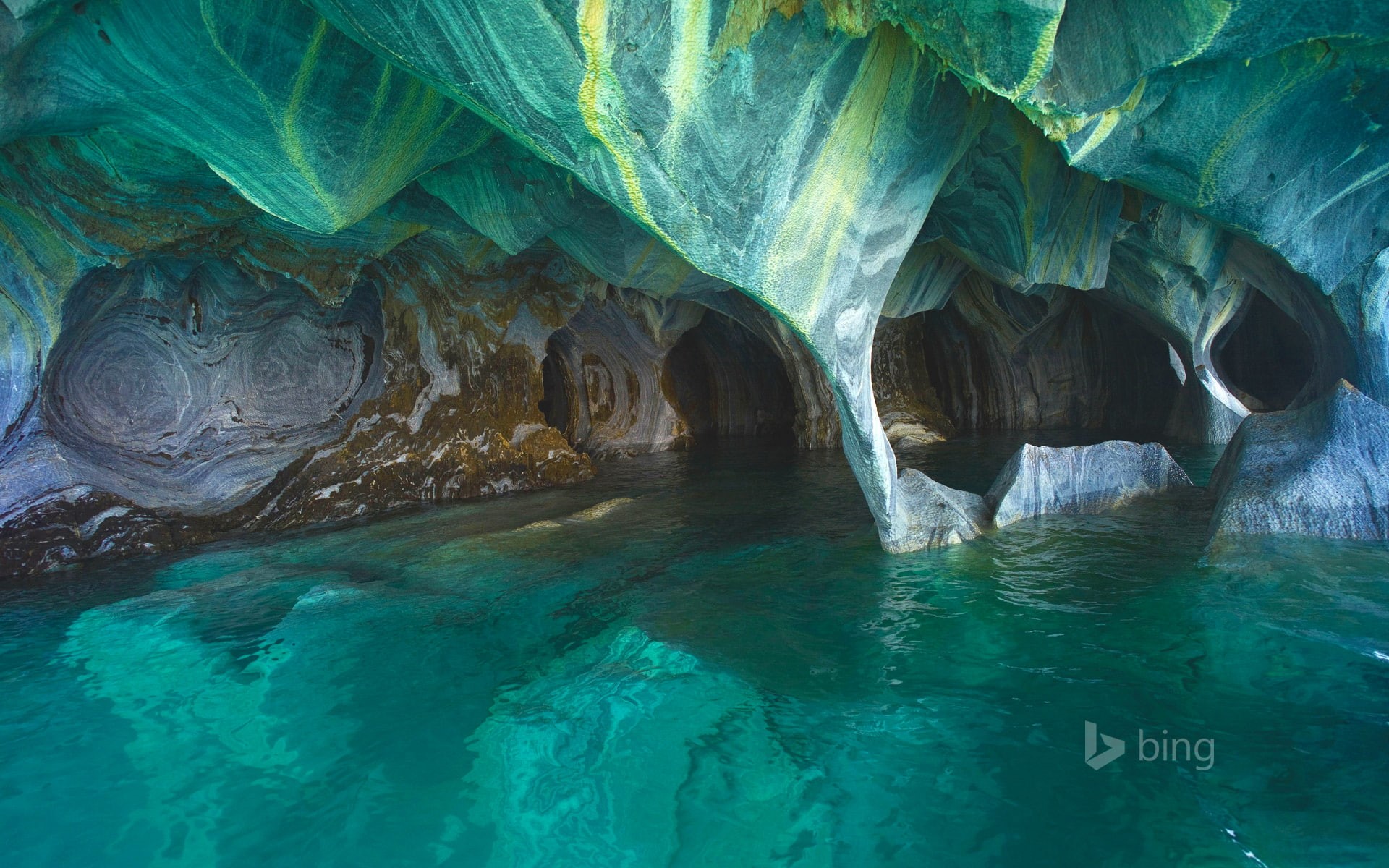 Chile, the marble caves, Patagonia, General Carrera Lake, 1080P, Andes, HD Wallpaper