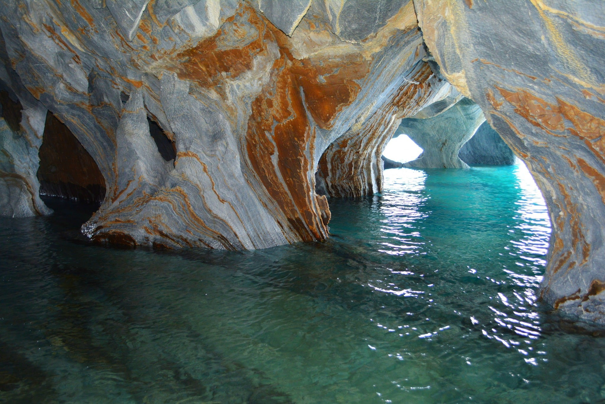 marble, 1080P, erosion, water, chapel, nature, photography, lake, cave, landscape, Chile, turquoise, HD Wallpaper