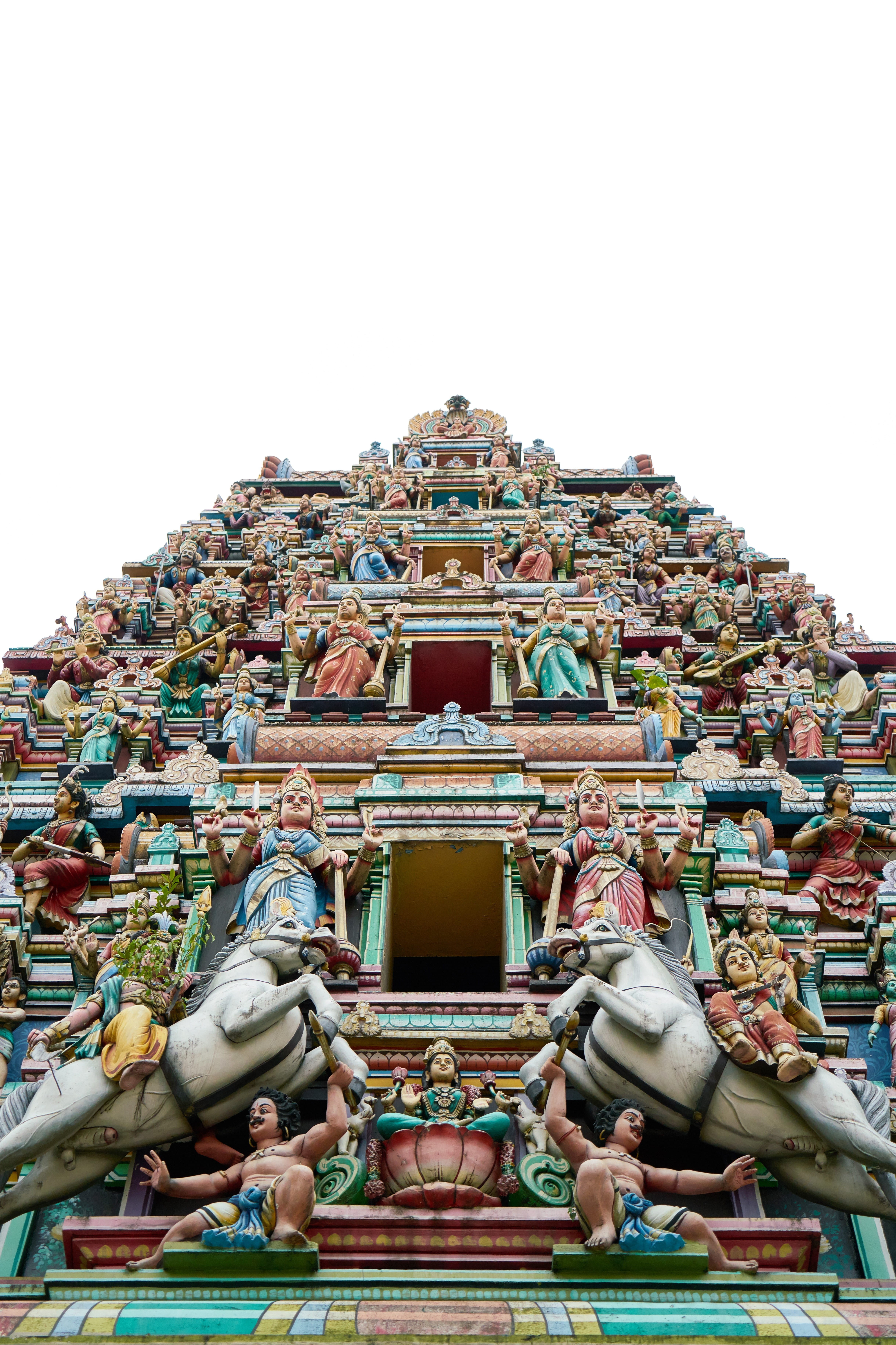 spirituality, 5K, indian, temple, ornate, place of worship, peace, human representation, statue, architecture, carving, sculpture, belief, big, faith, Phone HD Wallpaper