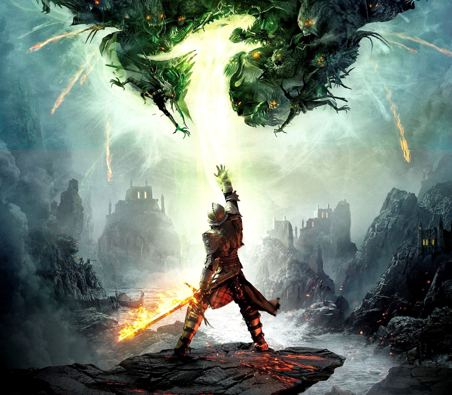 holding, belief, Dragon Age Inquisition, video games, digital composite, spirituality, fantasy art, man, tranquility, Bioware, sword, beauty in nature, HD Wallpaper