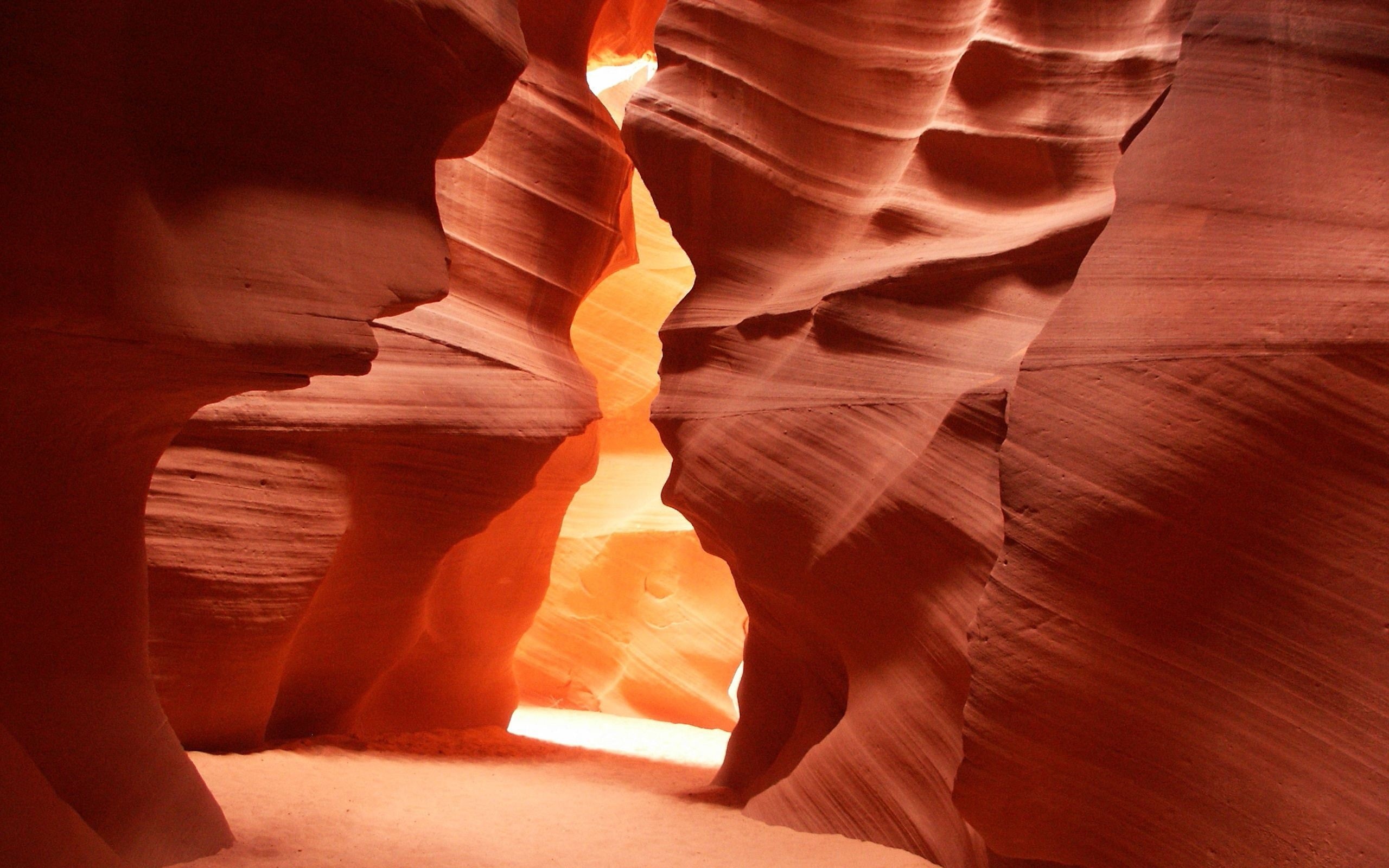 Antelope Canyon, red, nature, landscape, rock, canyon, 2K, orange, Arizona, HD Wallpaper