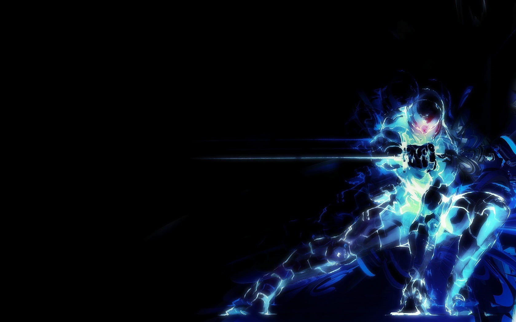 nature, Metal Gear Solid , pattern, black background, burning, glowing, studio shot, blue, motion, blurred motion, lighting equipment, smoke - physical structure, HD Wallpaper