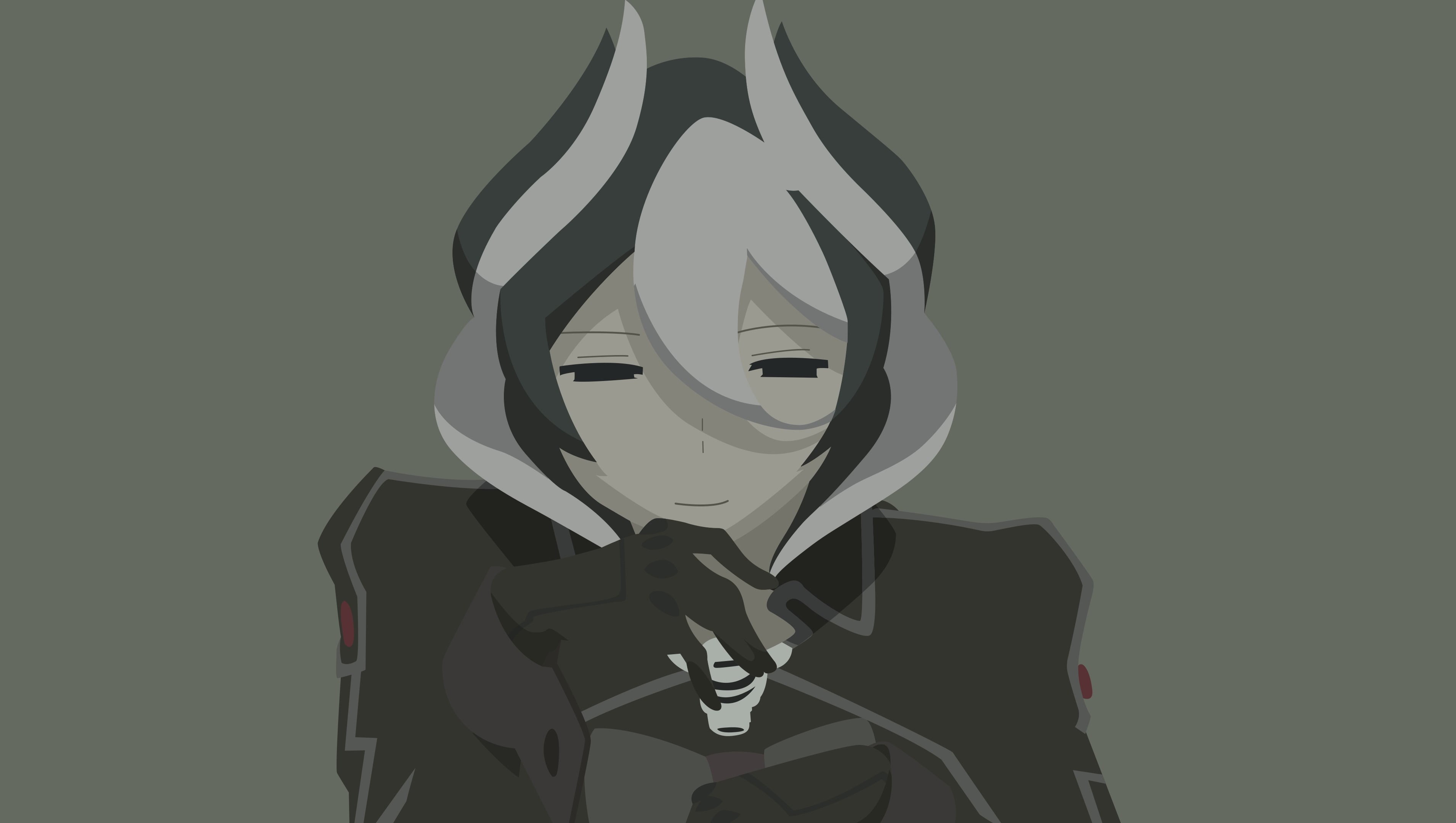 minimalism, simple background, ErominimalistSensei, front view, Made in Abyss, representation, mask - disguise, digital composite, mask, unrecognizable person, HD Wallpaper