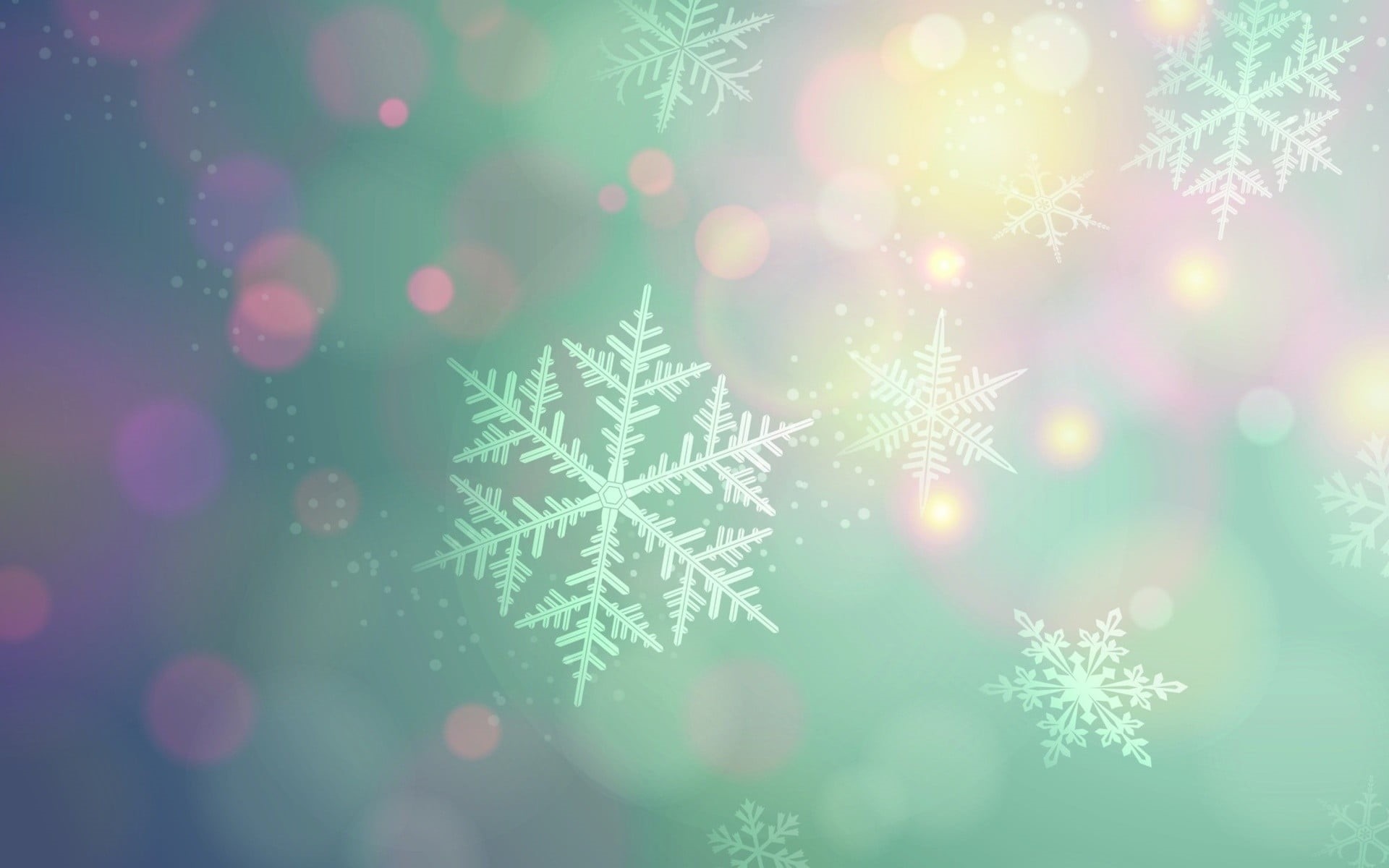 1080P, abstract backgrounds, backgrounds, bright, snowflakes, defocused, holiday, christmas ornament, holiday - event, cold temperature, snowing, no people, HD Wallpaper