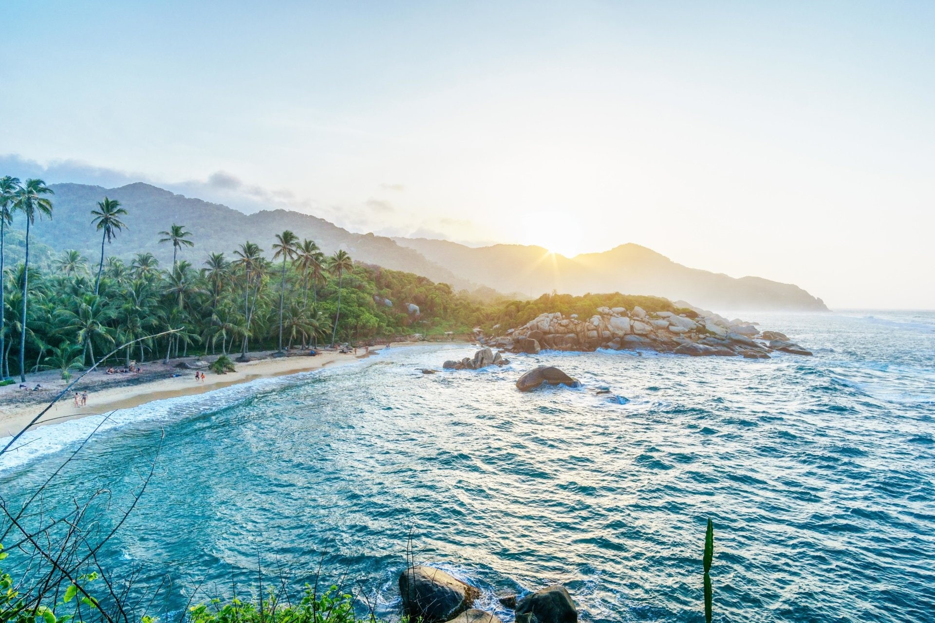 Colombia, Tayrona National Natural Park, 1080P, Beach, Coastline, Photography, Mountain, HD Wallpaper