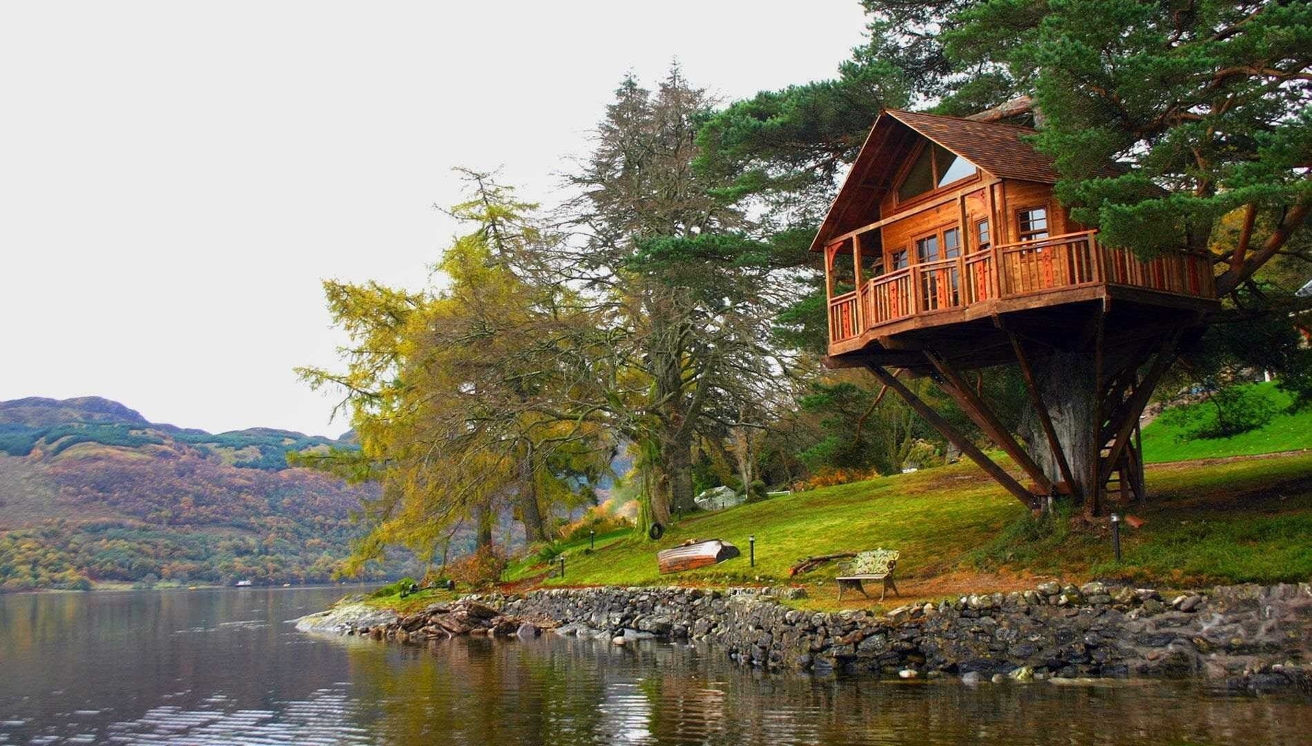 turkey, Sakarya, treehouses, 720P, Treehouse, HD Wallpaper
