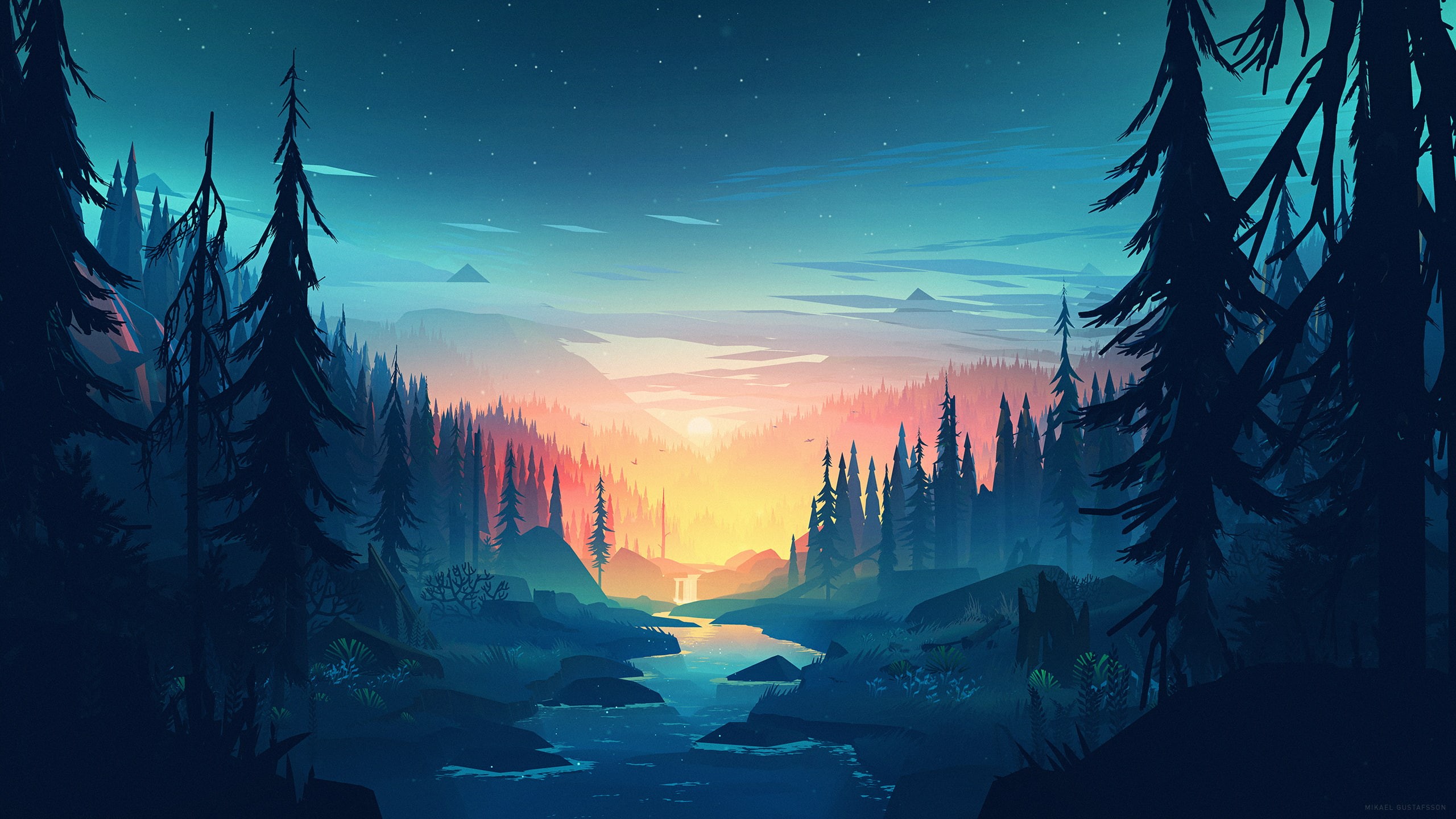 Memory, 2K, Minimal, HD, Forest, HD Wallpaper