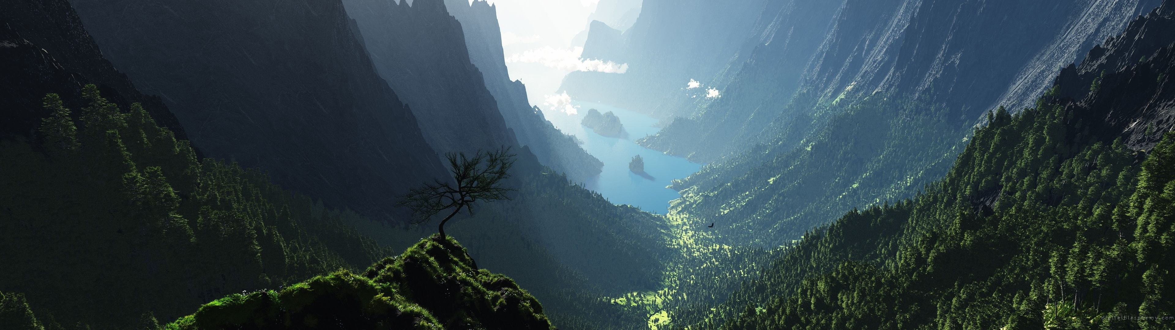 panoramic, owdlarrd, 3840x1080, 4K, HD Wallpaper