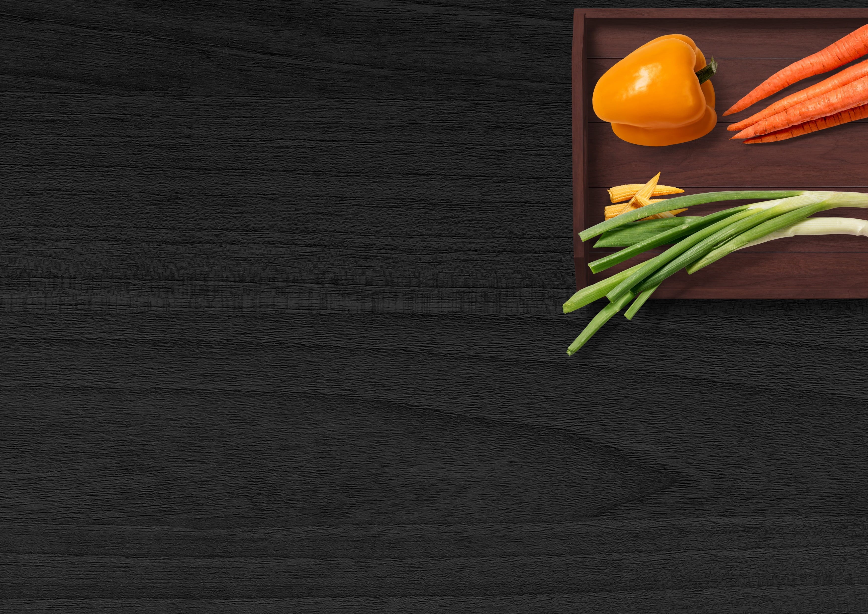 close-up, high angle view, bistro, health, wellness, healthy, paprika, onions, spring onions, decoration, label, plant, bio, organic, info, restaurant, HD Wallpaper