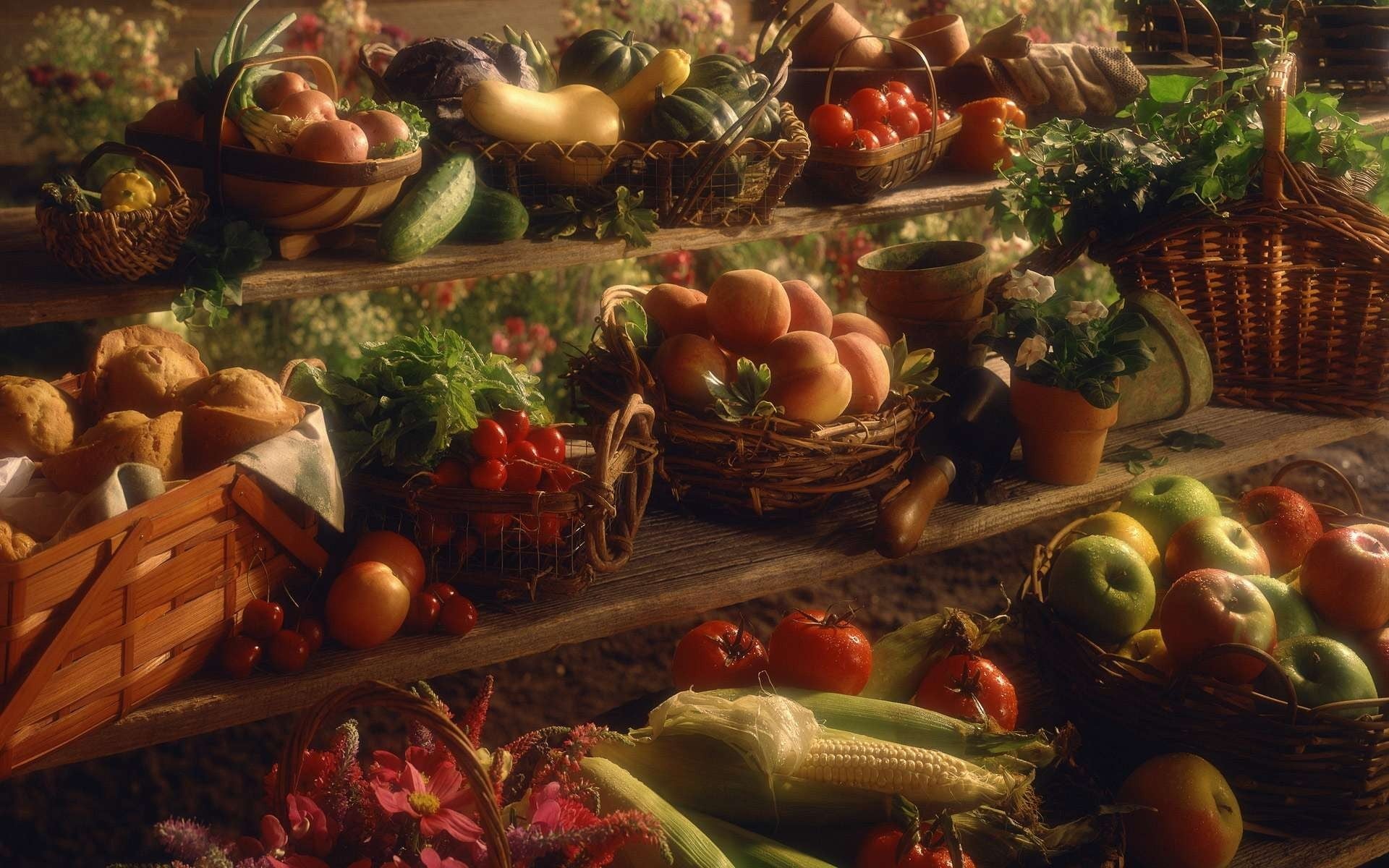 no people, freshness, spice, high angle view, food and drink, abundance, wellbeing, red, indoors, 1080P, apples, variation, fruit, container, choice, large group of objects, HD Wallpaper