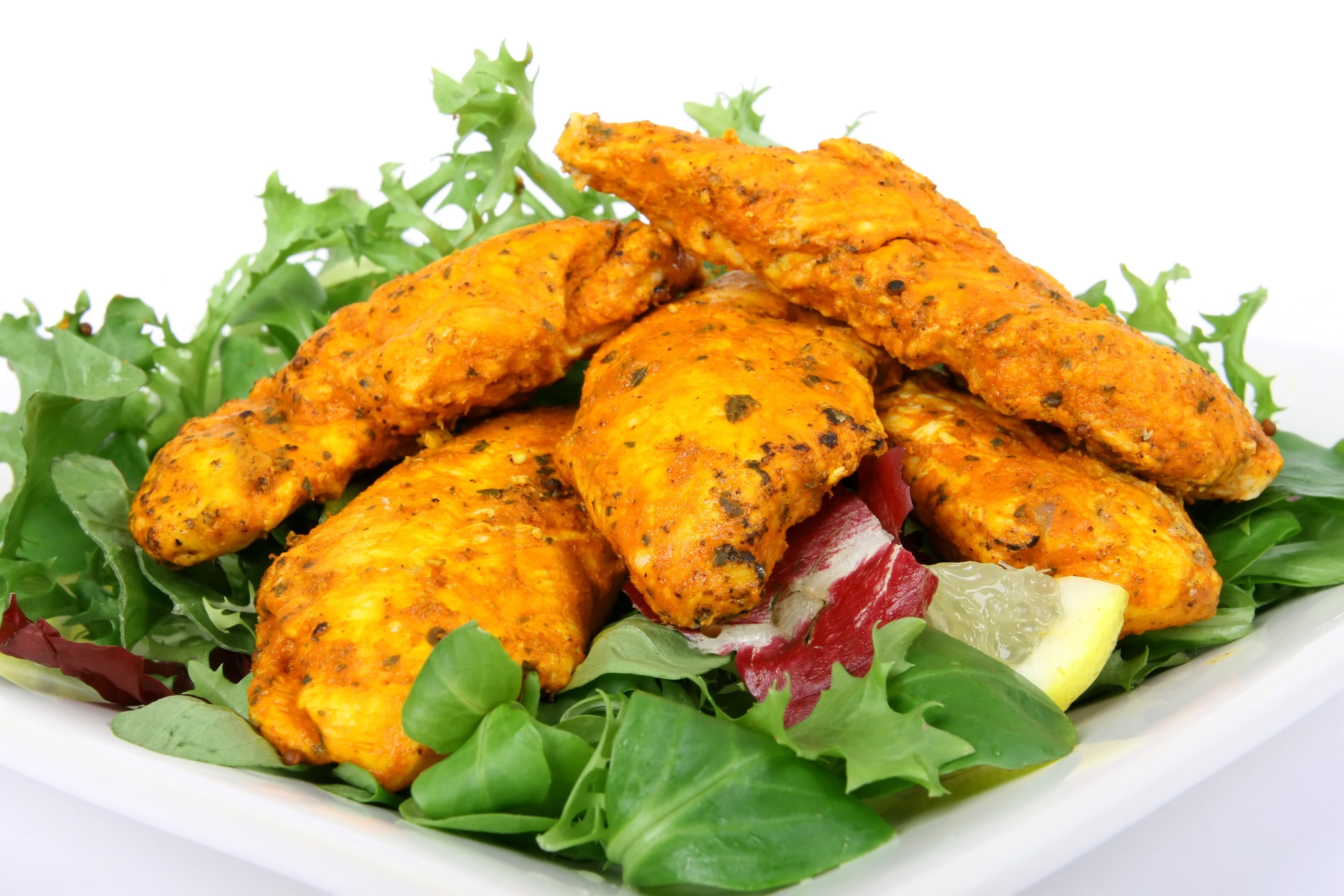 close-up, fried, food, nourishing, snack, summer, starter, garnish, serving size, no people, leaf, garum, health, orange, restaurant, spices, chicken, supper, HD Wallpaper