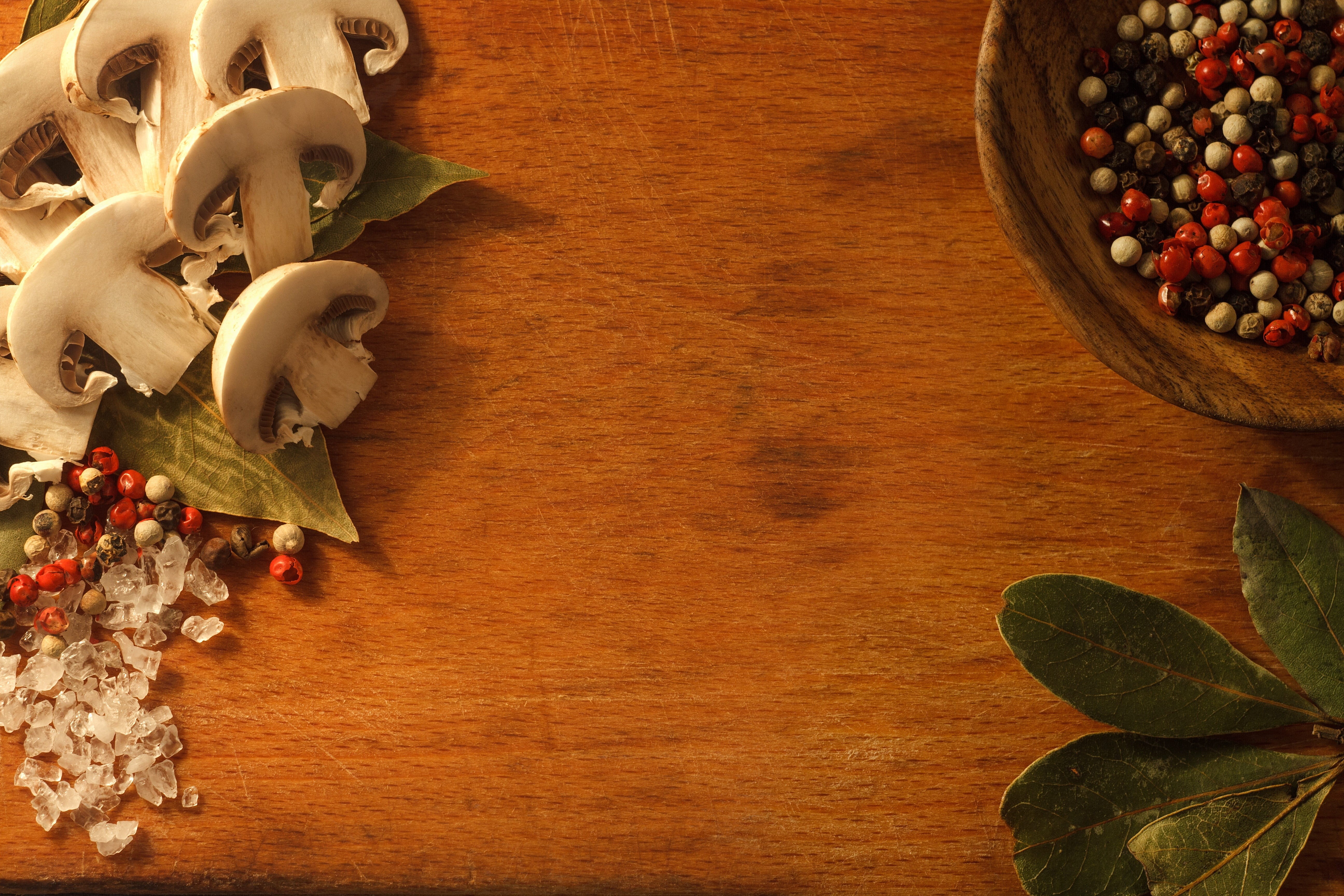 near, food and drink, vegetables, dinner, leaf, mushroom, brown, wooden, berry fruit, wood - material, use, vegetable, tomatoes, close-up, colorful, decoration, HD Wallpaper