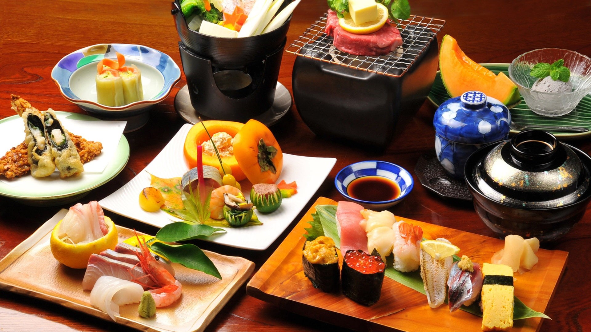 asian, food and drink, sushi, sauce, wellbeing, freshness, gourmet, japanese food, dish, healthy eating, tasty, raw, 1080P, food, salad, prepared, fresh, HD Wallpaper