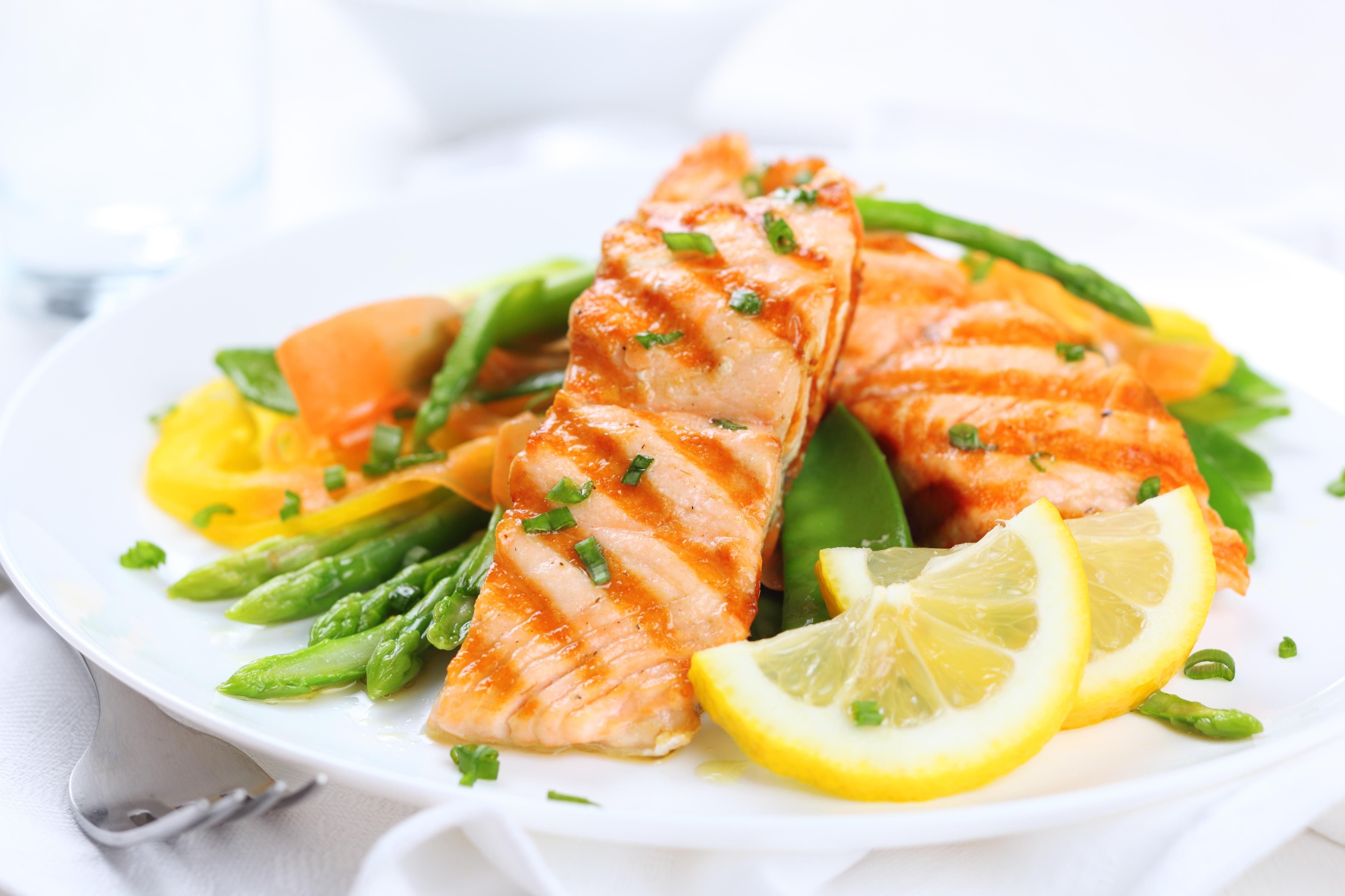 salmon, 5K, dish, side dish, side, meat, fish, HD Wallpaper