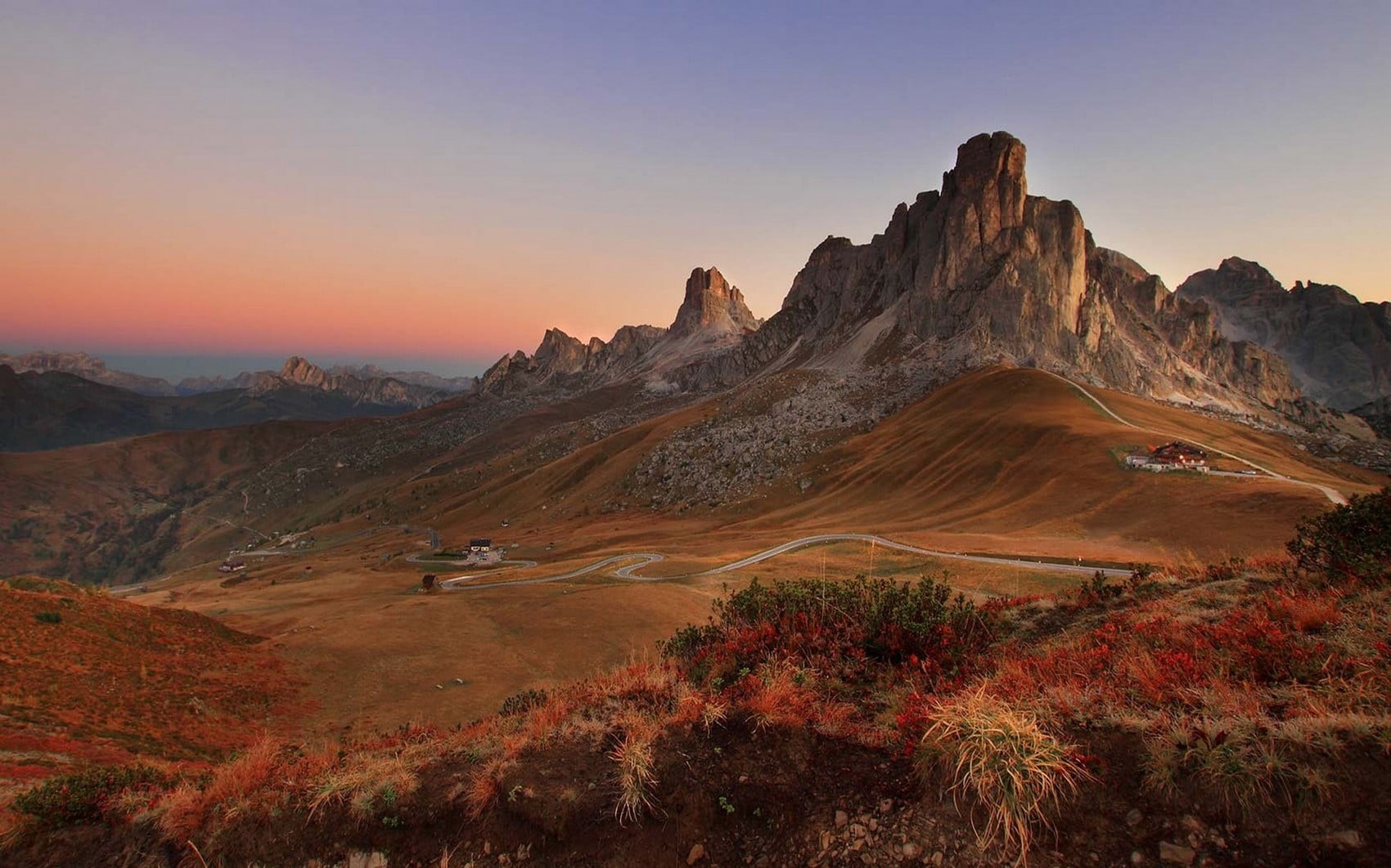 non-urban scene, tranquility, tranquil scene, beauty in nature, rock, 720P, field, sky, environment, summer, brown, remote, shrubs, idyllic, Dolomites (mountains), HD Wallpaper