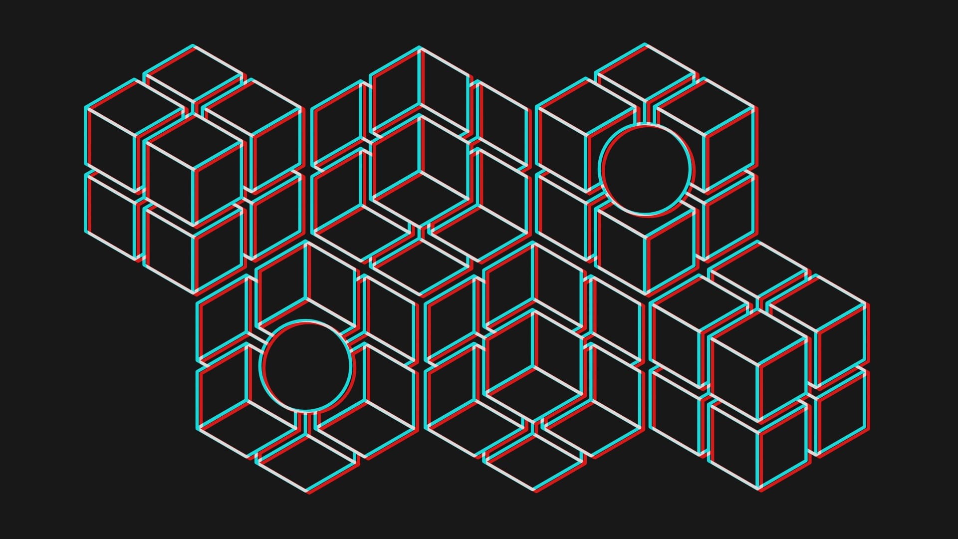minimalism, illuminated, close-up, studio shot, dark, white, digital art, architecture, black, 1080P, art and craft, illustration, hexagon, neon, design, HD Wallpaper