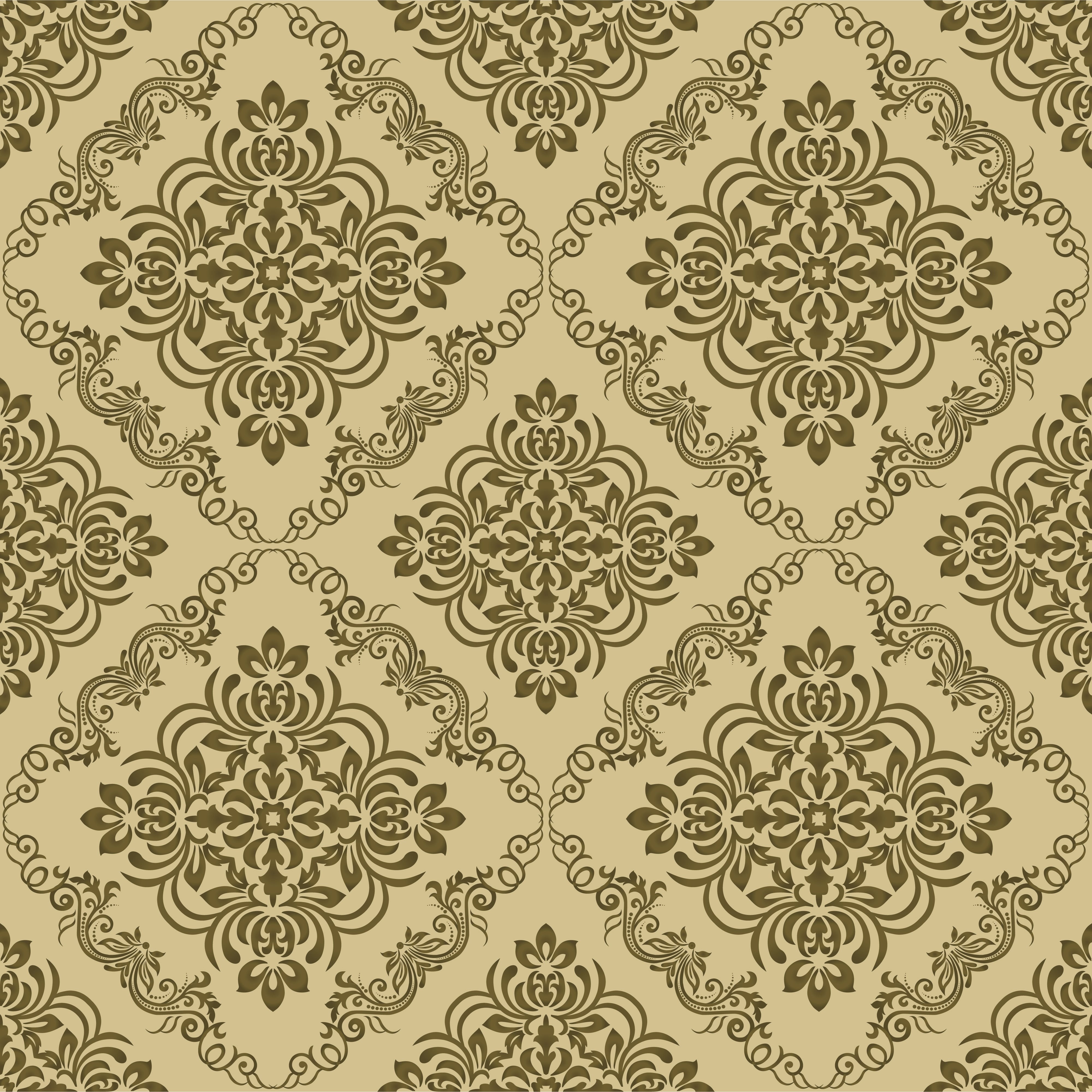  ornamen, Damask, pattern, vintage, pattern., seamless, 4K, Phone HD Wallpaper