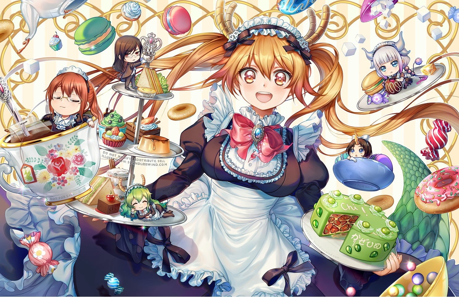 creativity, multi colored, large group of objects, lifestyles, quetzalcoatl (Kobayashi-san Chi no Maid Dragon), day, real people, 720P, Tohru (Kobayashi-san Chi no Maid Dragon), HD Wallpaper