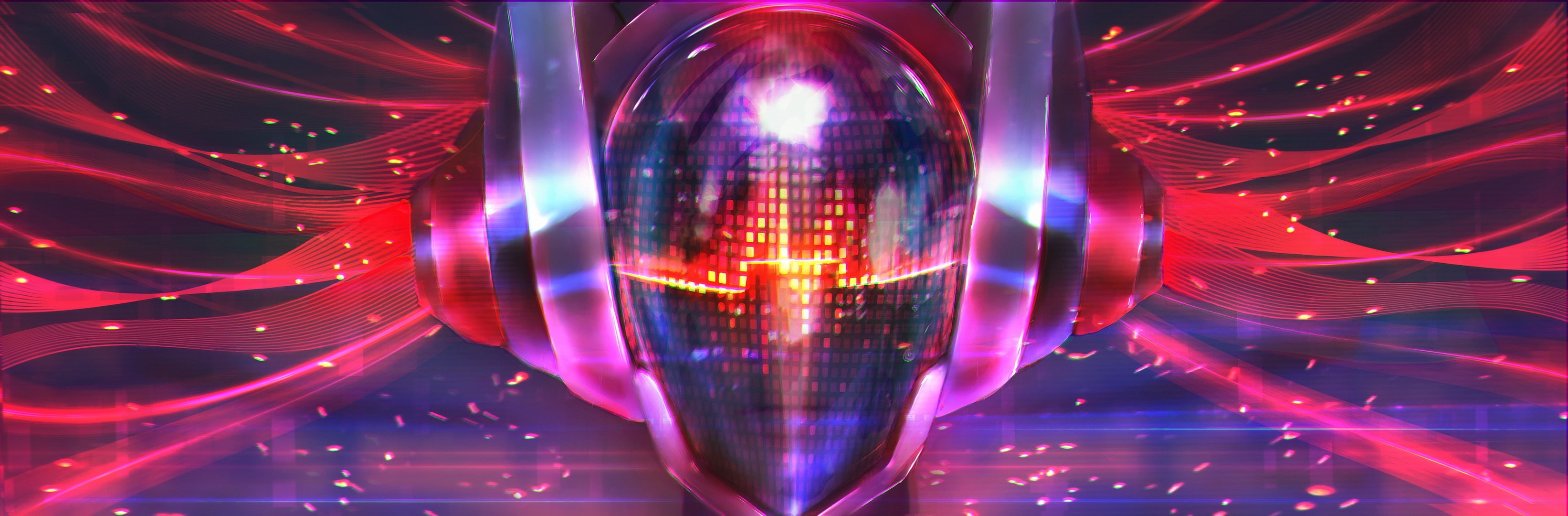 reflection, shape, connection, computer network, close-up, science, no people, distorted image, shiny, 2K, red, digital art magicnaanavi dj sona, multi colored, HD Wallpaper