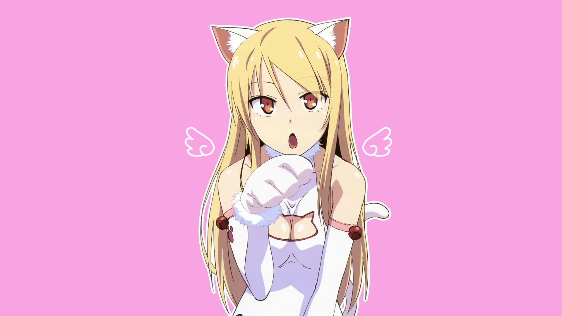 young adult, women, portrait, anime girls, adult, representation, Sakurasou no Pet na Kanojo, art and craft, colored background, animal ears, females, studio shot, HD Wallpaper