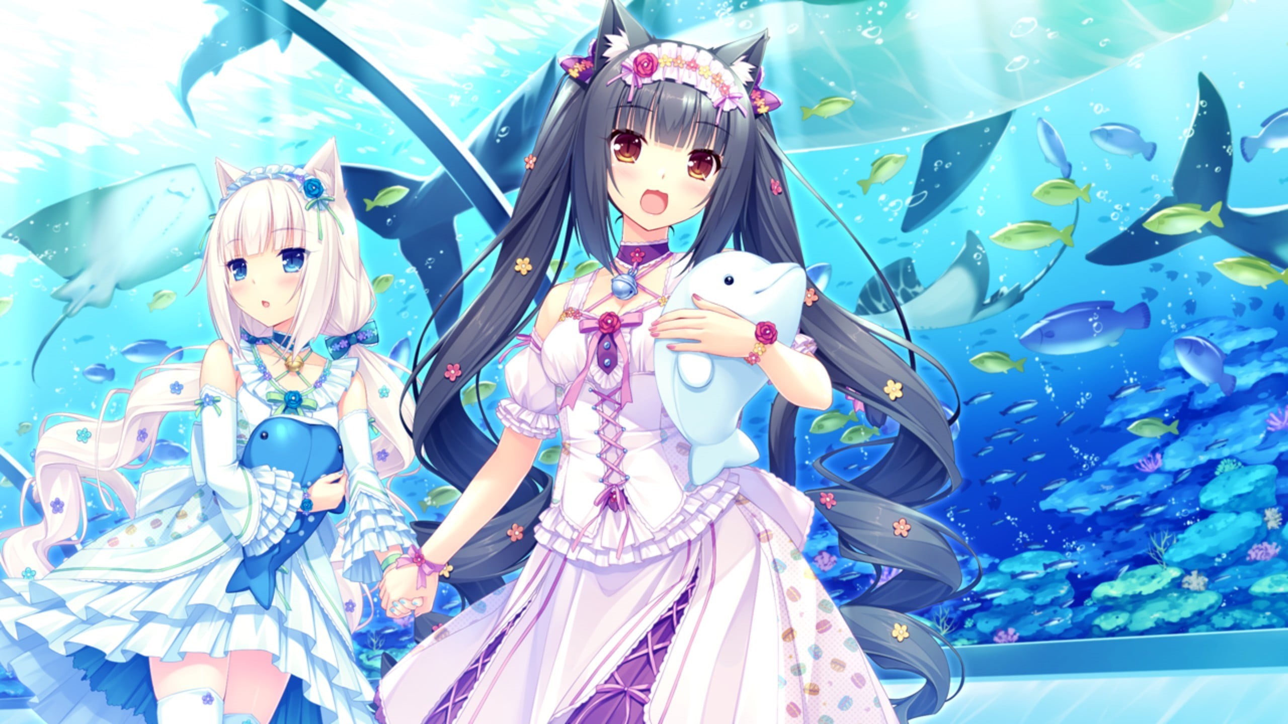 animal wildlife, human representation, arts culture and entertainment, amusement park ride, female likeness, Chocolat (Neko Para), 2K, multi colored, creativity, HD Wallpaper