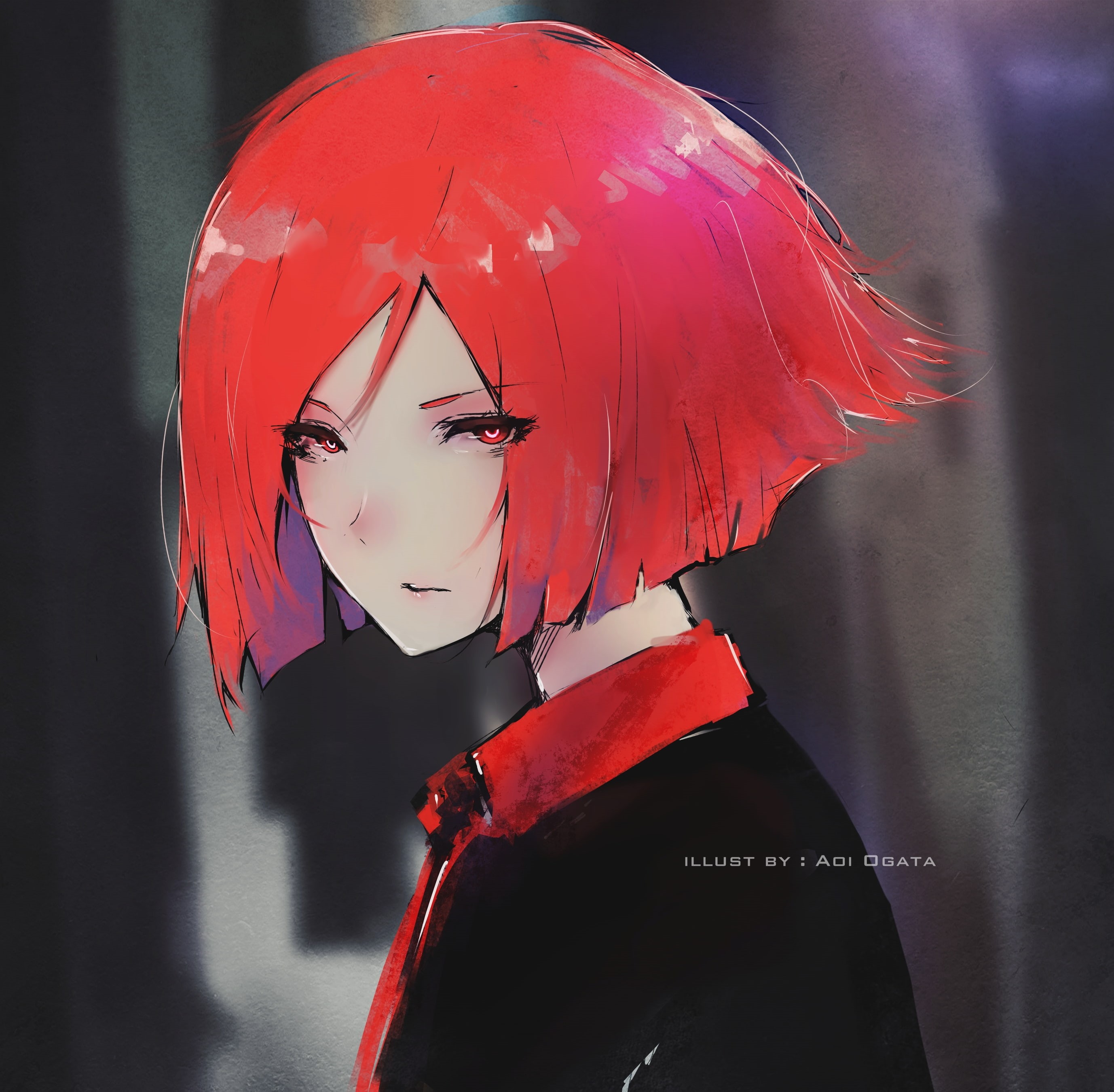 headwear, headshot, women, clothing, beauty, young adult, 2K, young women, portrait, redhead, headdress, hairstyle, fashion, Aoi Ogata, females, contemplation, HD Wallpaper