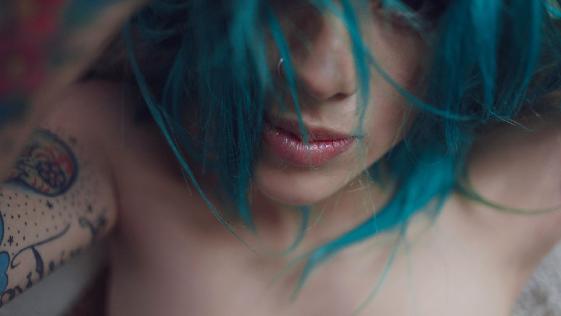 1080P, tattoo, Kieve Suicide, dyed hair, piercing, HD Wallpaper