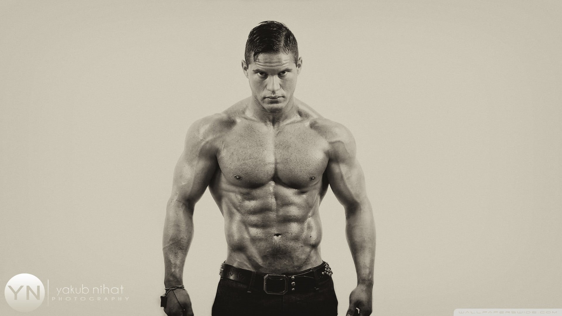 abdominal muscle, male models, portrait, human muscle, exercising, Tavi Castro, 1080P, men, muscles, indoors, weight training, sportsman, one person, strength, HD Wallpaper