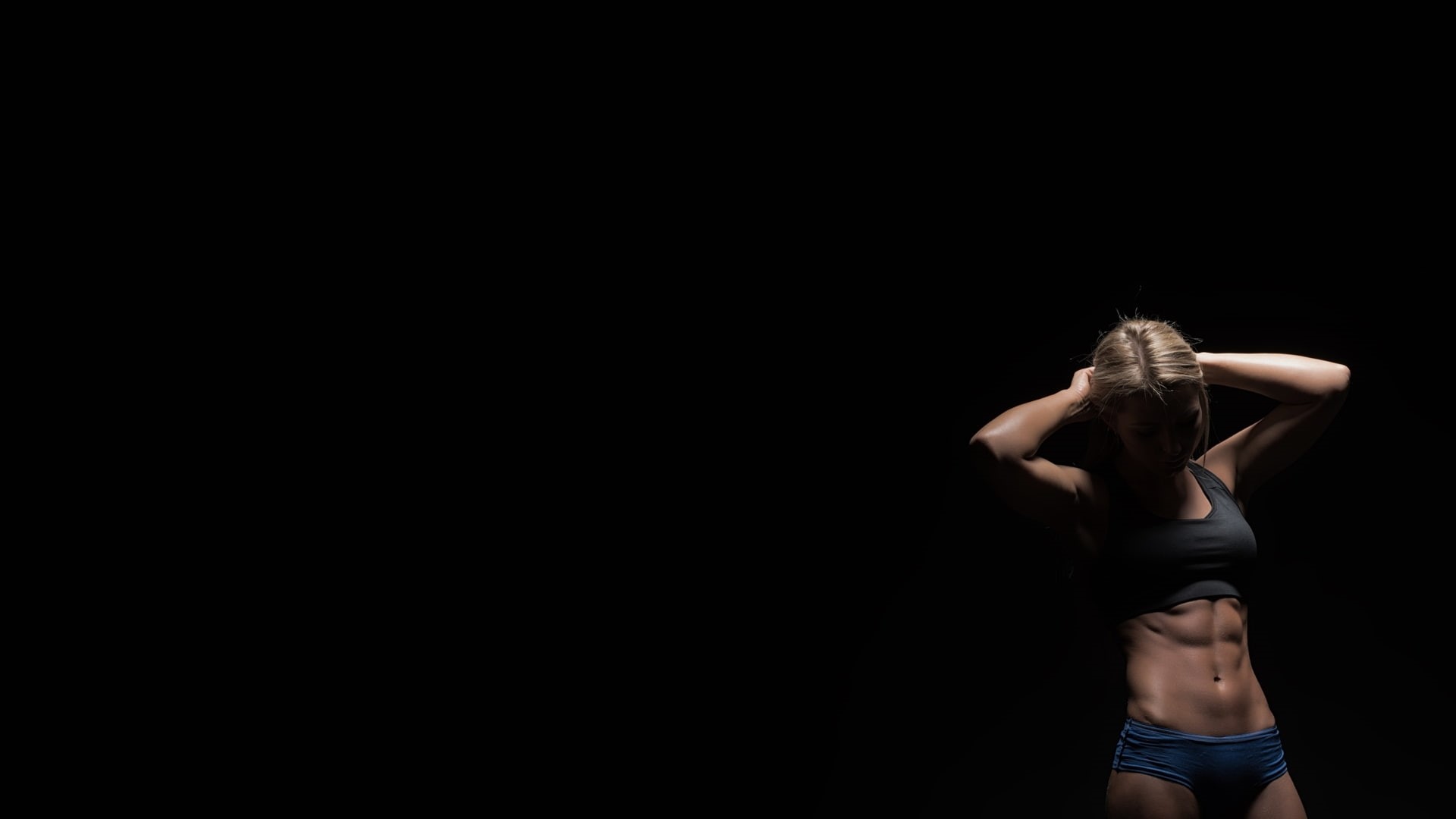 1080P, fitness, pose, shadows, model, abs, HD Wallpaper