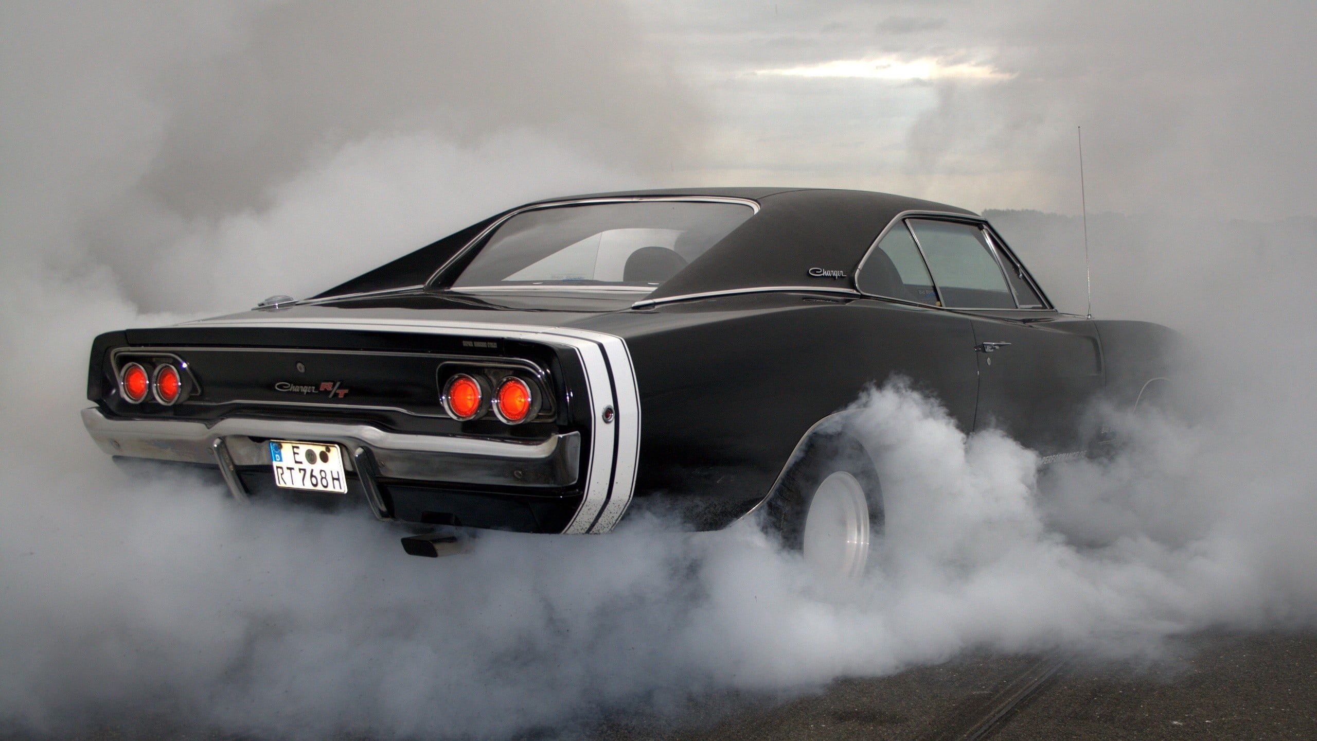 black cars, cloud - sky, Burnout, day, motor vehicle, speed, vehicle, communication, sports car, mode of transportation, motion, black, smoke - physical structure, HD Wallpaper