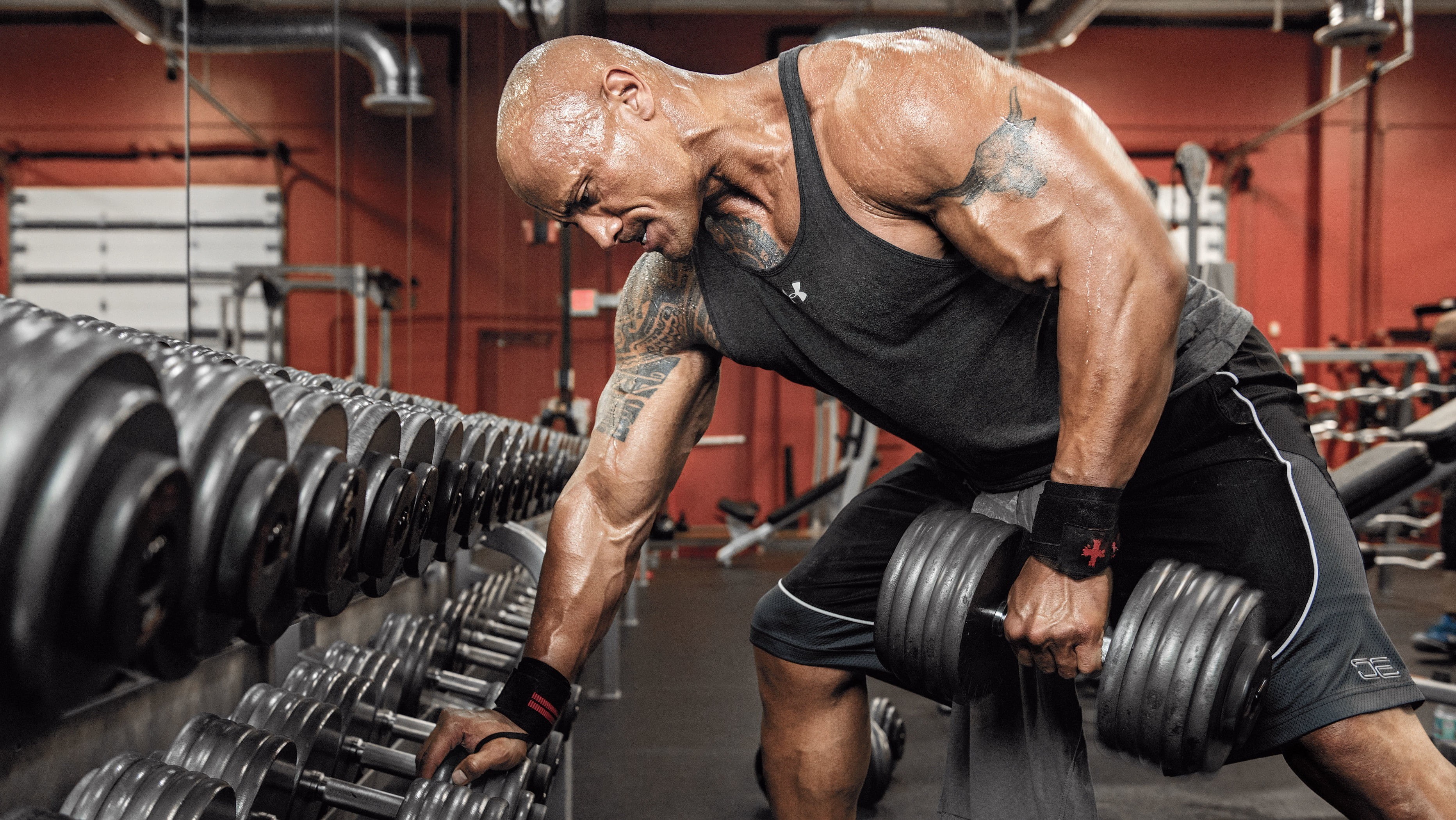 men, 2K, Dwayne Johnson, Muscles, celebrity, HD Wallpaper