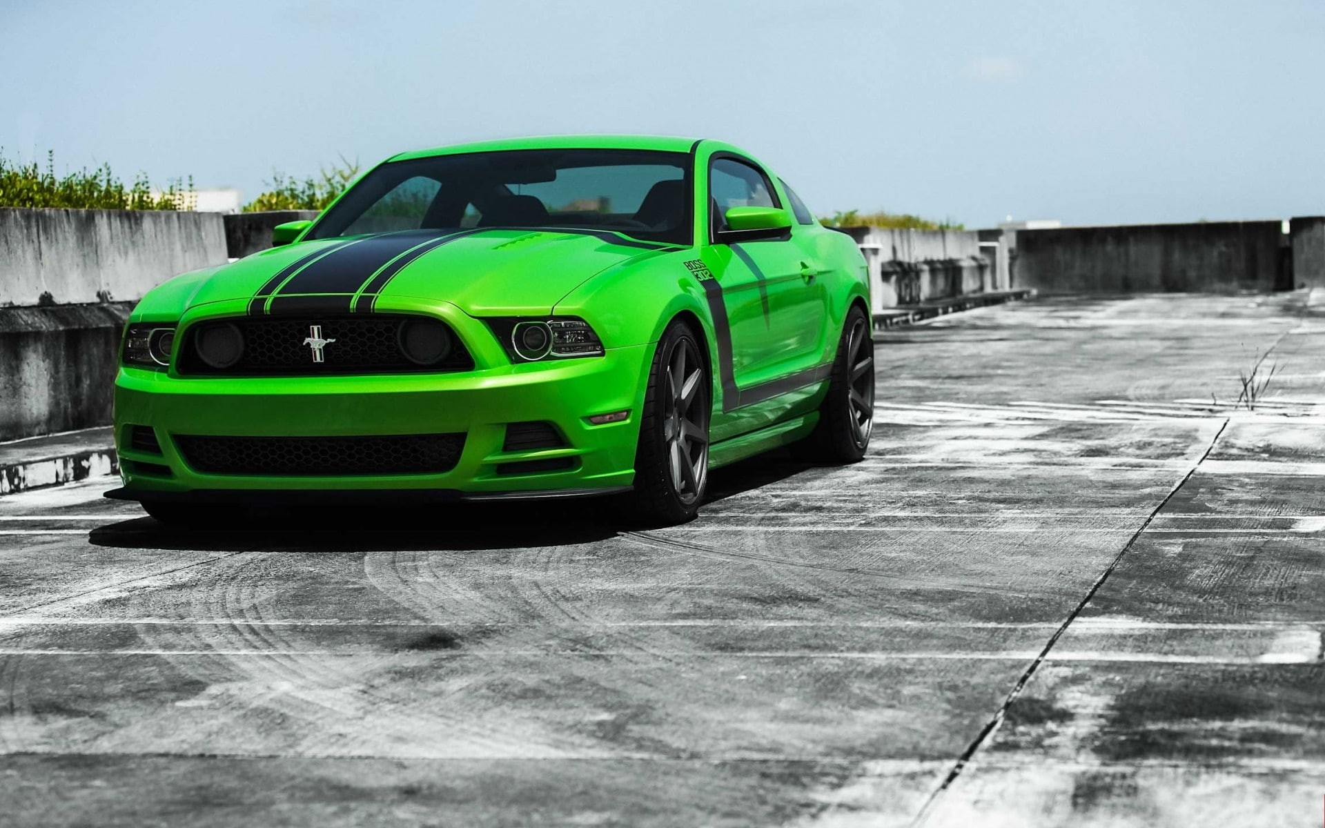 car, boss, green, cars, ford, mustang, 1080P, HD Wallpaper