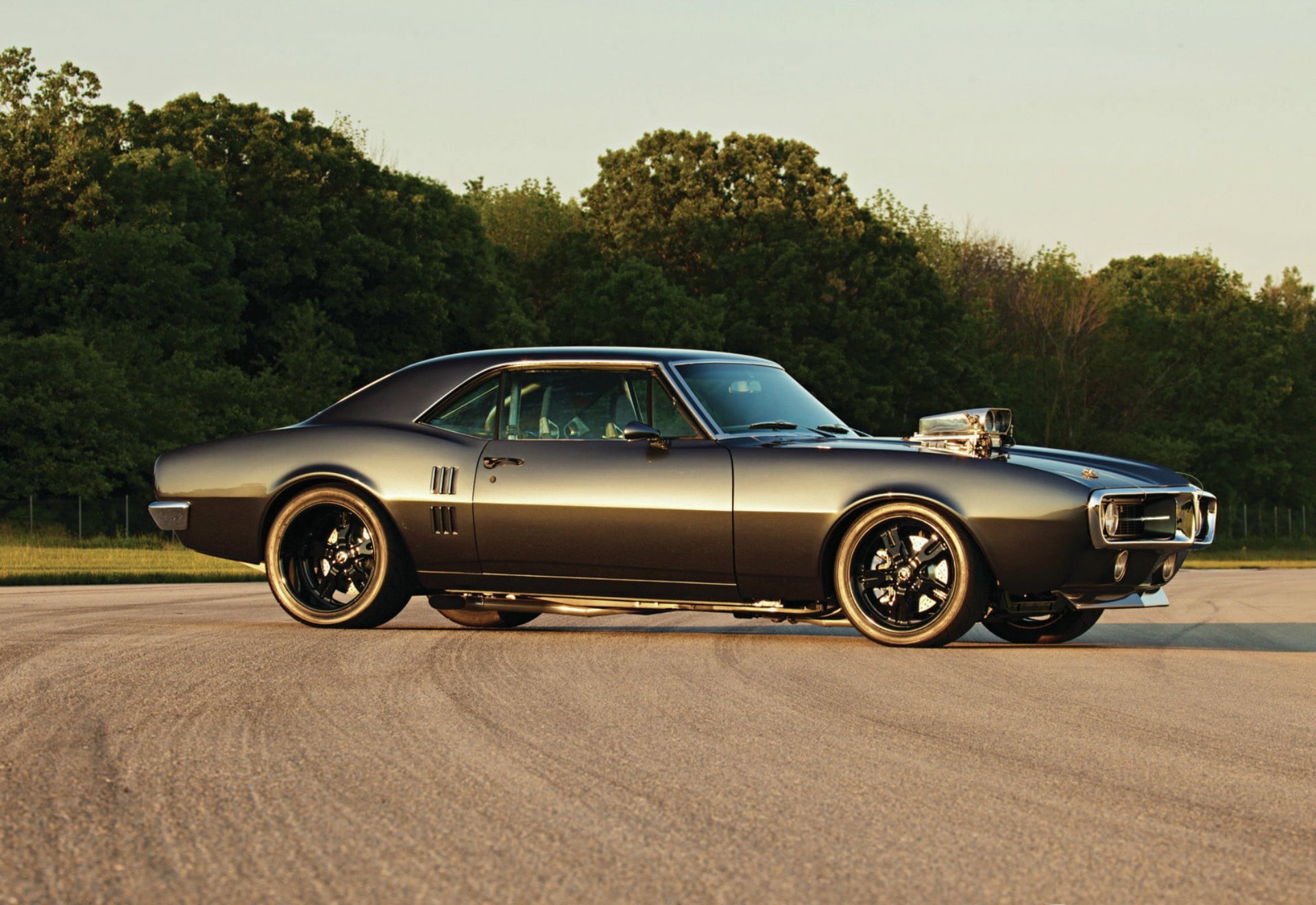 classic, wealth, luxury, sky, transportation, vintage car, nature, travel, coupe, retro styled, sports car, street, 1969 Pontiac Firebird, day, road, black, HD Wallpaper