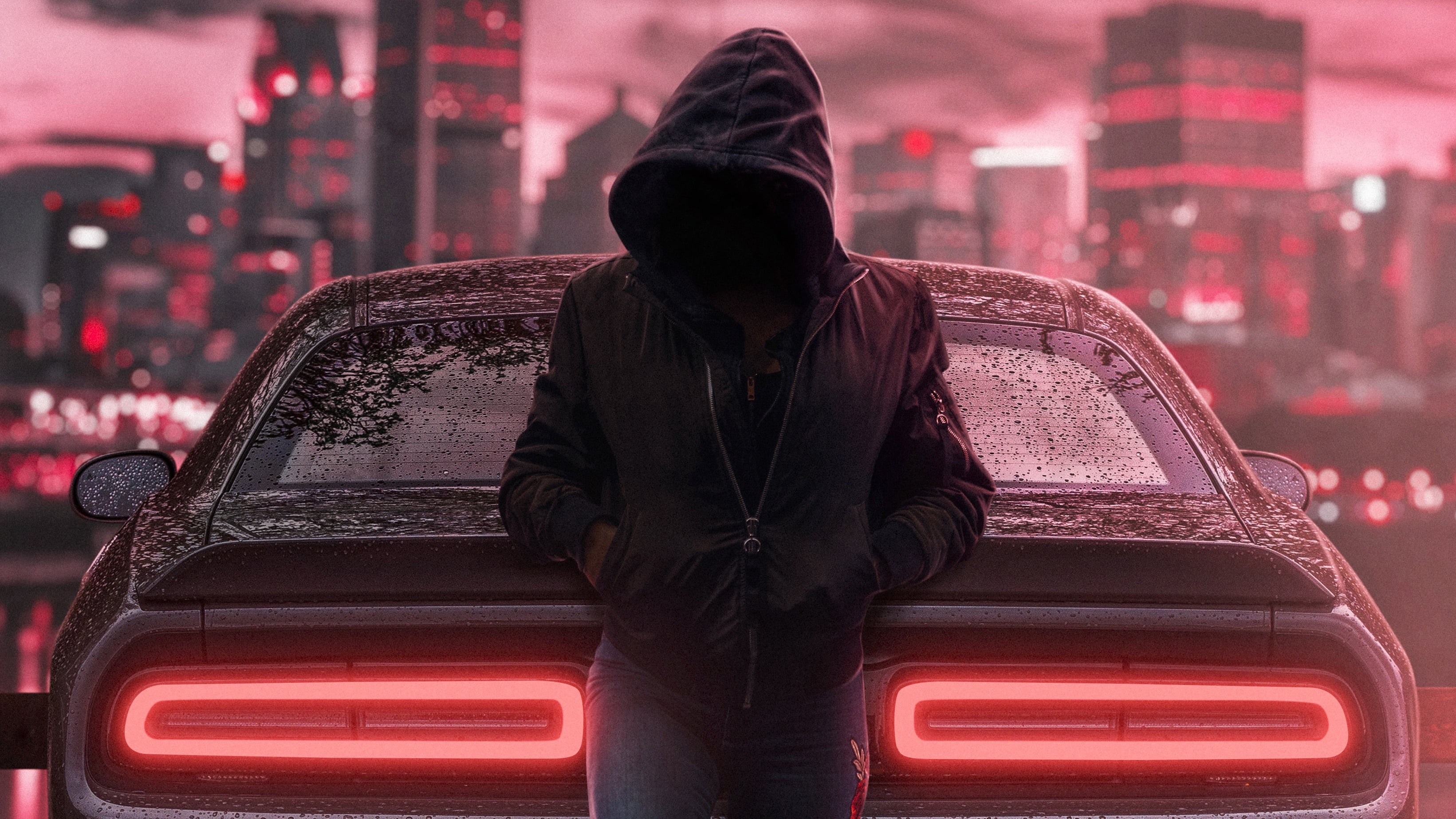 Men, 2K, Alone, Dodge Challenger, HD Wallpaper