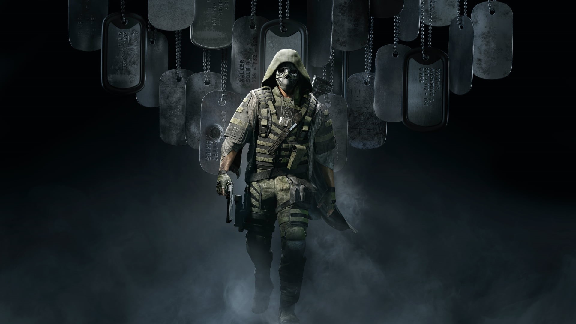 video games, gun, Ghost Recon Breakpoint, soldier, Video Game Art, games art, mask, 1080P, weapon, HD Wallpaper