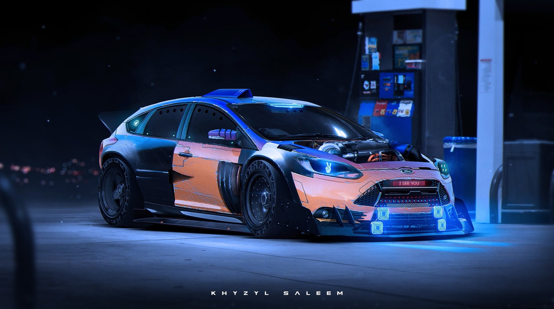 1080P, Khyzyl Saleem, car, Ford Focus RS, HD Wallpaper