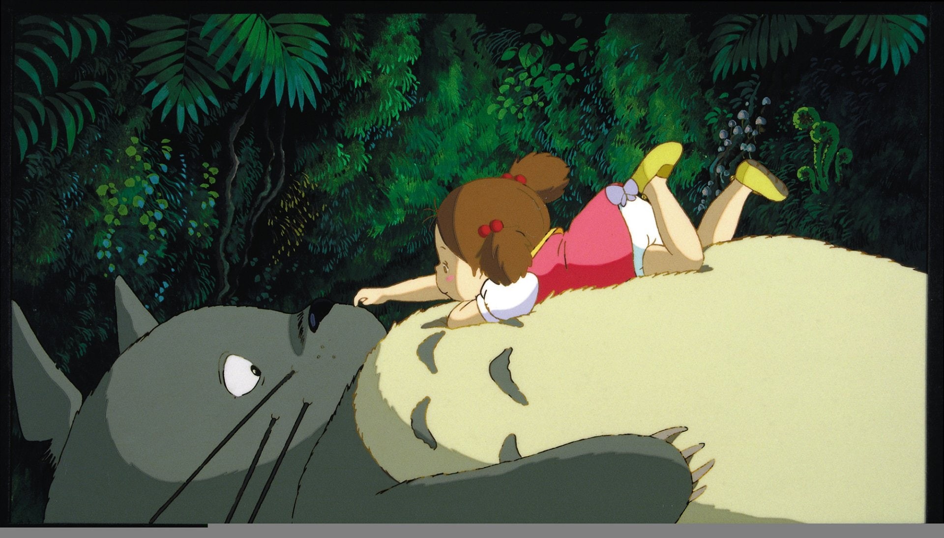 white, 1080P, Totoro (My Neighbor Totoro), My Neighbor Totoro, Movie, Mei Kusakabe, gray, anime, HD Wallpaper