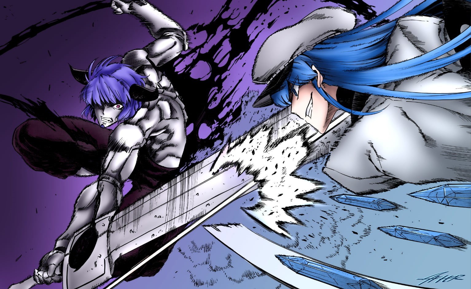 art and craft, indoors, purple, Akame ga Kill!, collection, still life, water, metal, creativity, large group of objects, Esdeath, no people, close-up, HD Wallpaper