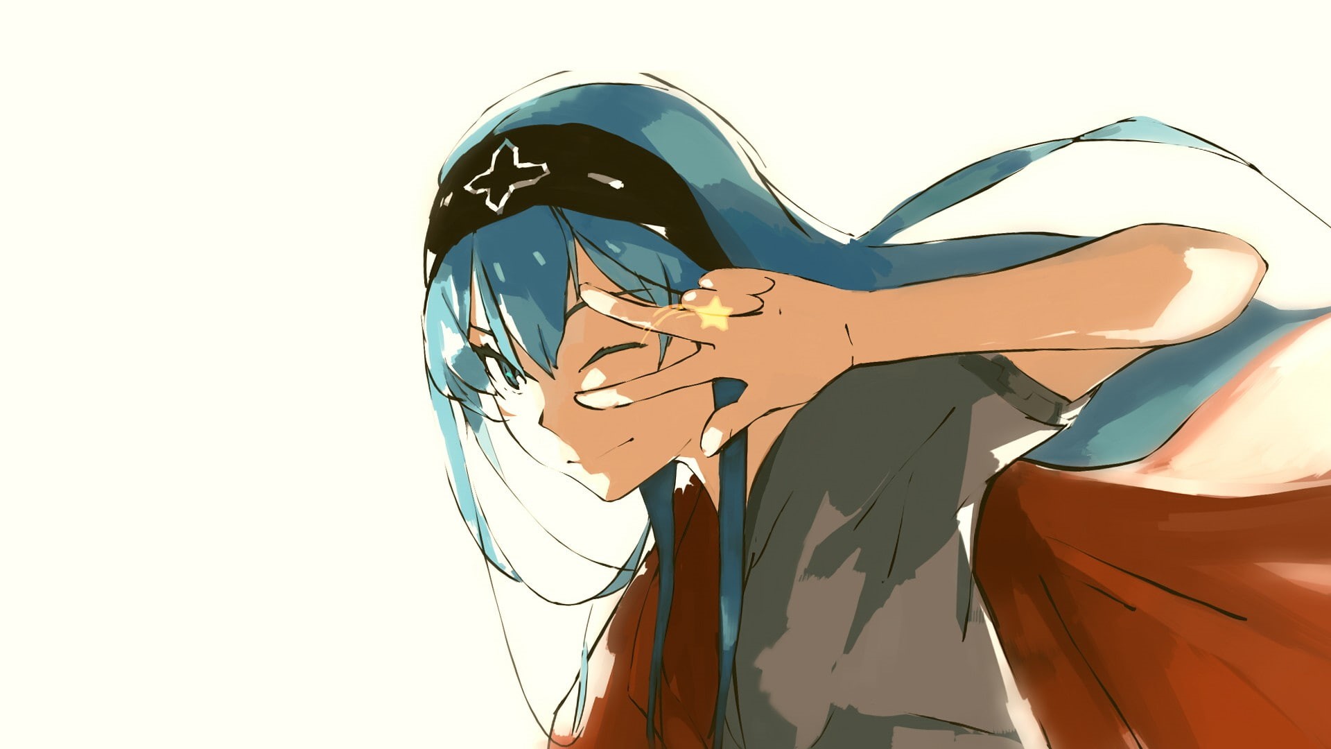 cut out, hairstyle, animal wildlife, close-up, Esdeath, art and craft, 1080P, representation, nature, no people, day, winking, white background, indoors, HD Wallpaper