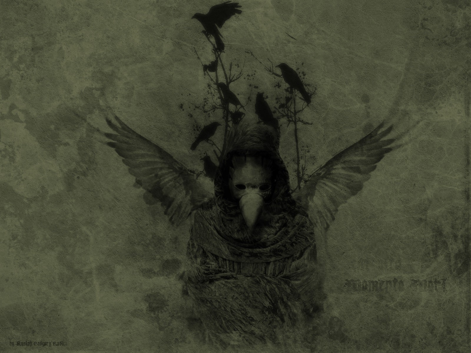 720P, plague doctors, birds, mask, artwork, fantasy art, HD Wallpaper