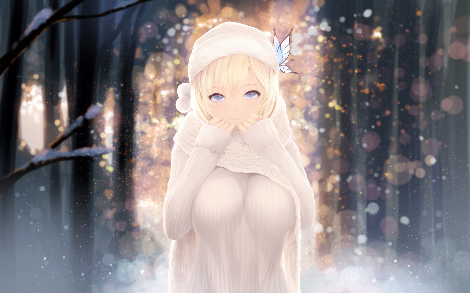 innocence, human body part, celebration, 1080P, emotion, winter, one person, nature, medical condition, adult, looking at camera, cold temperature, Sena Kashiwazaki, HD Wallpaper