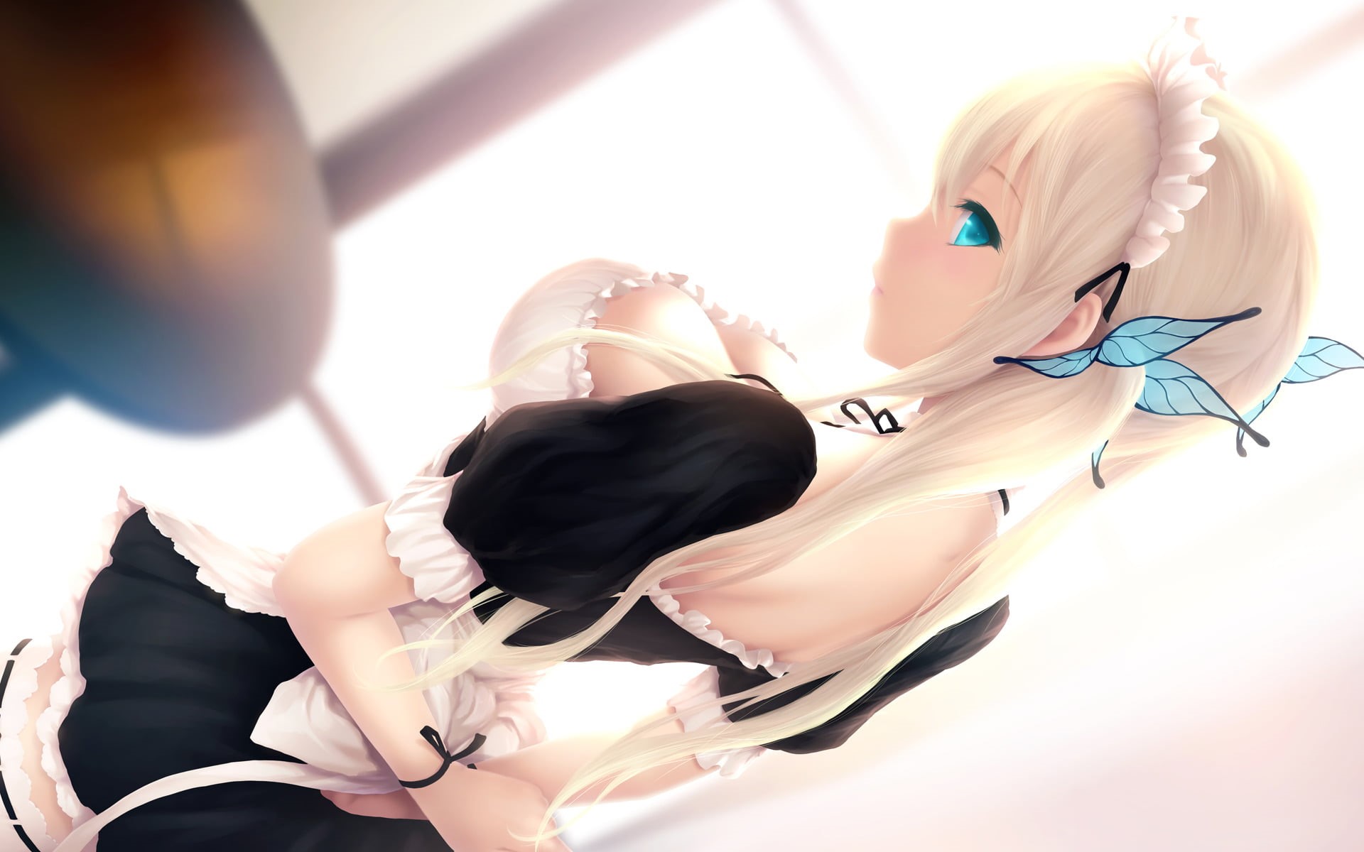 1080P, females, portrait, sunlight, day, lifestyles, hairstyle, leisure activity, nature, indoors, young adult, hair, one person, Anime, Sena Kashiwazaki, HD Wallpaper